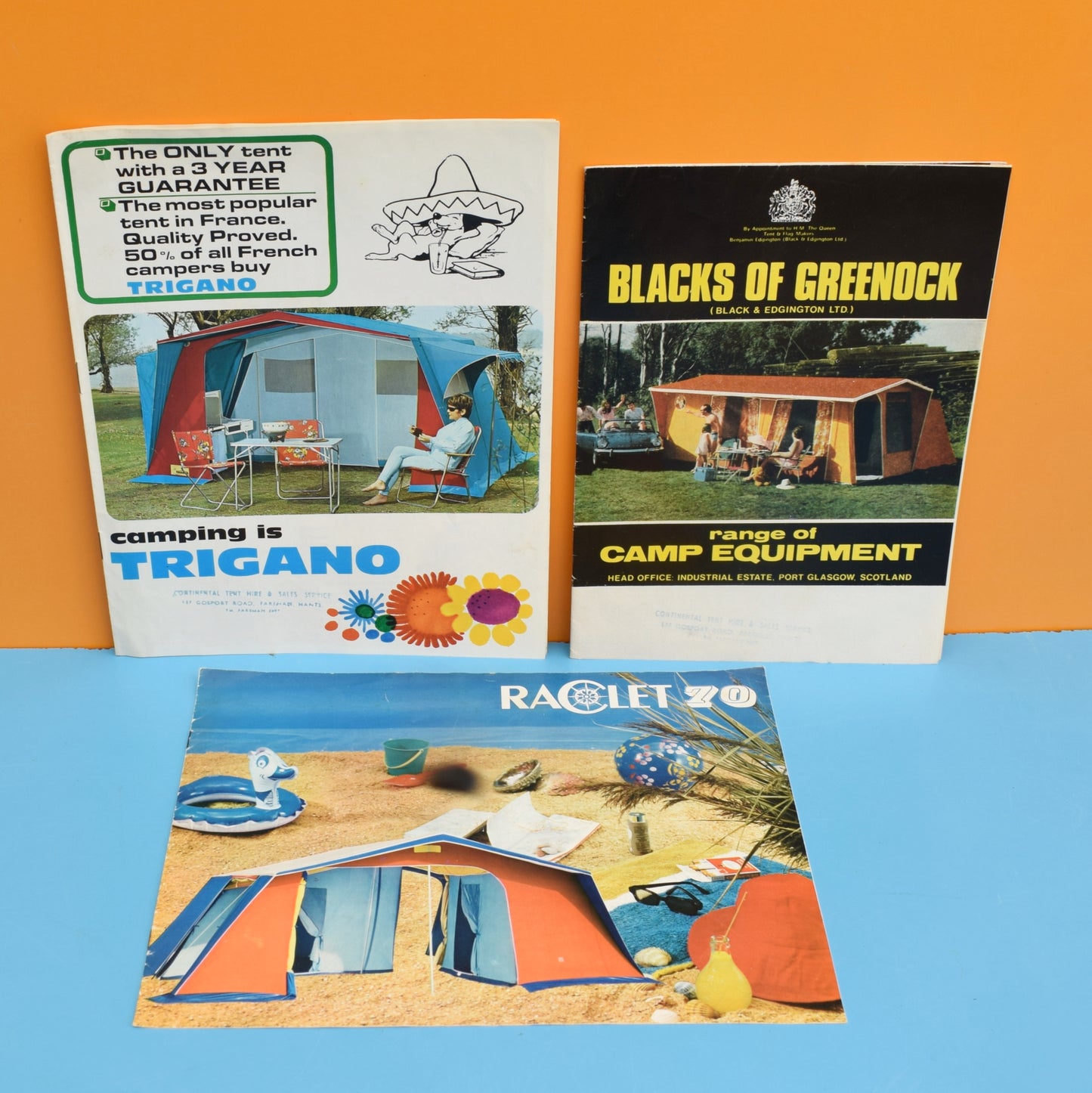 Vintage 1970s Camping/ Tent Brochures by Pineapple Retro