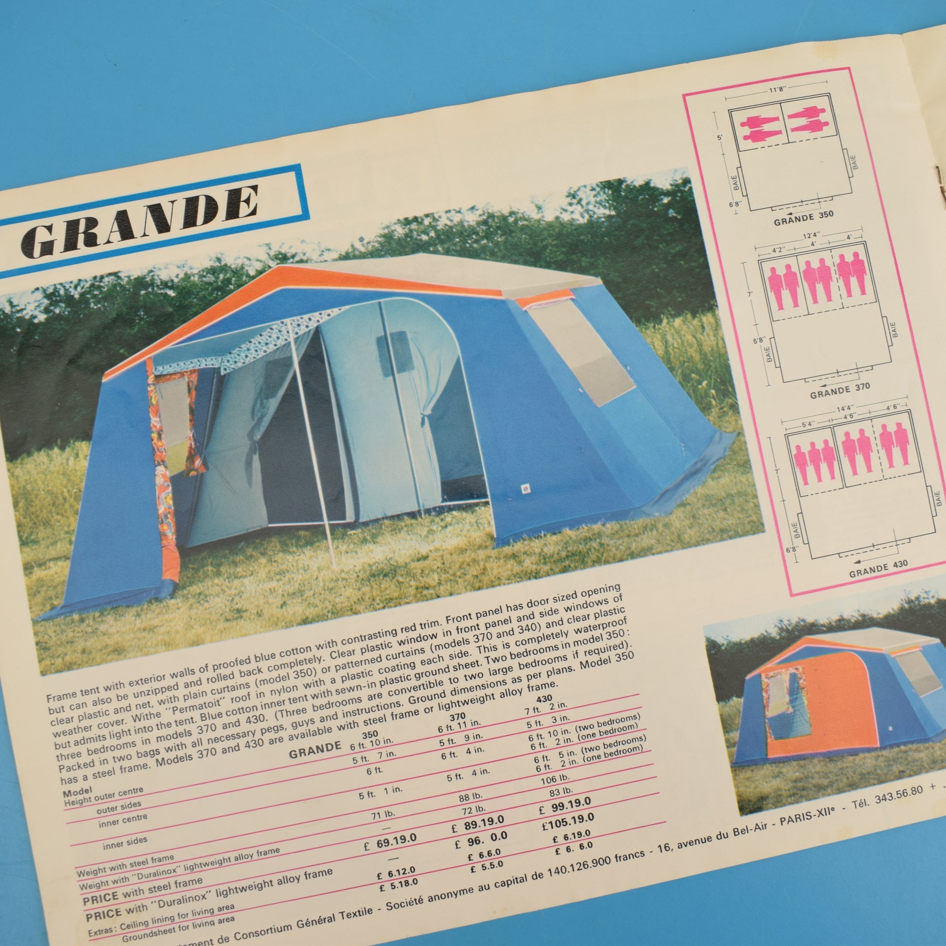 Vintage 1970s Camping/ Tent Brochures by Pineapple Retro