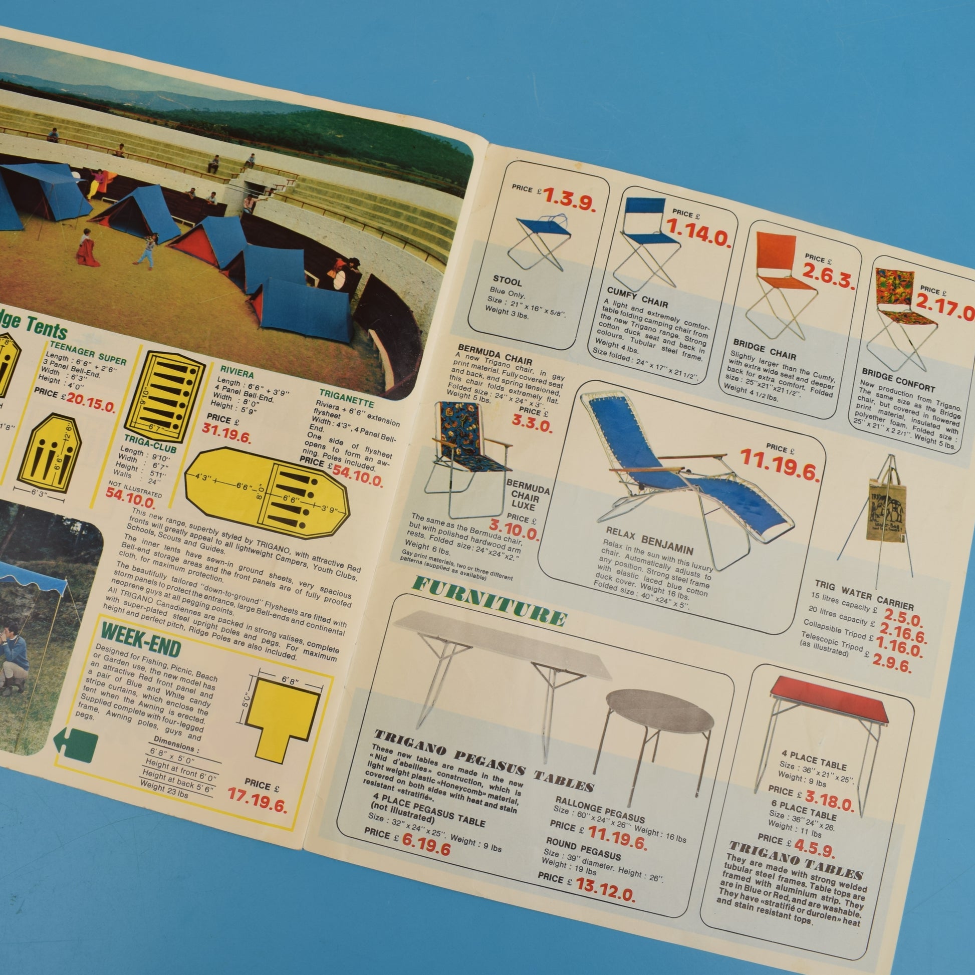Vintage 1970s Camping/ Tent Brochures by Pineapple Retro
