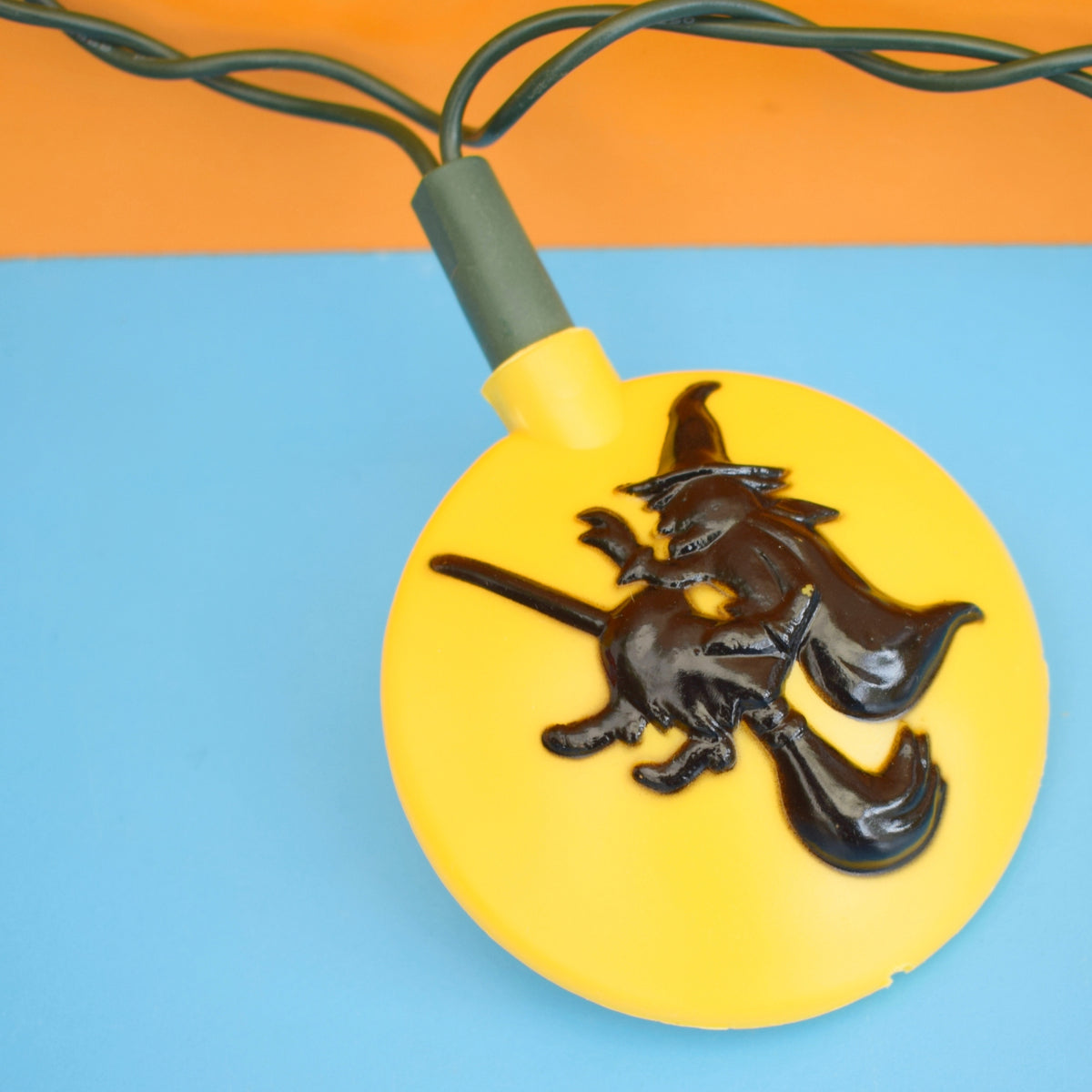 Vintage 1990s Indoor Halloween Moon/ Witch String Lights - Premier by Pineapple Retro