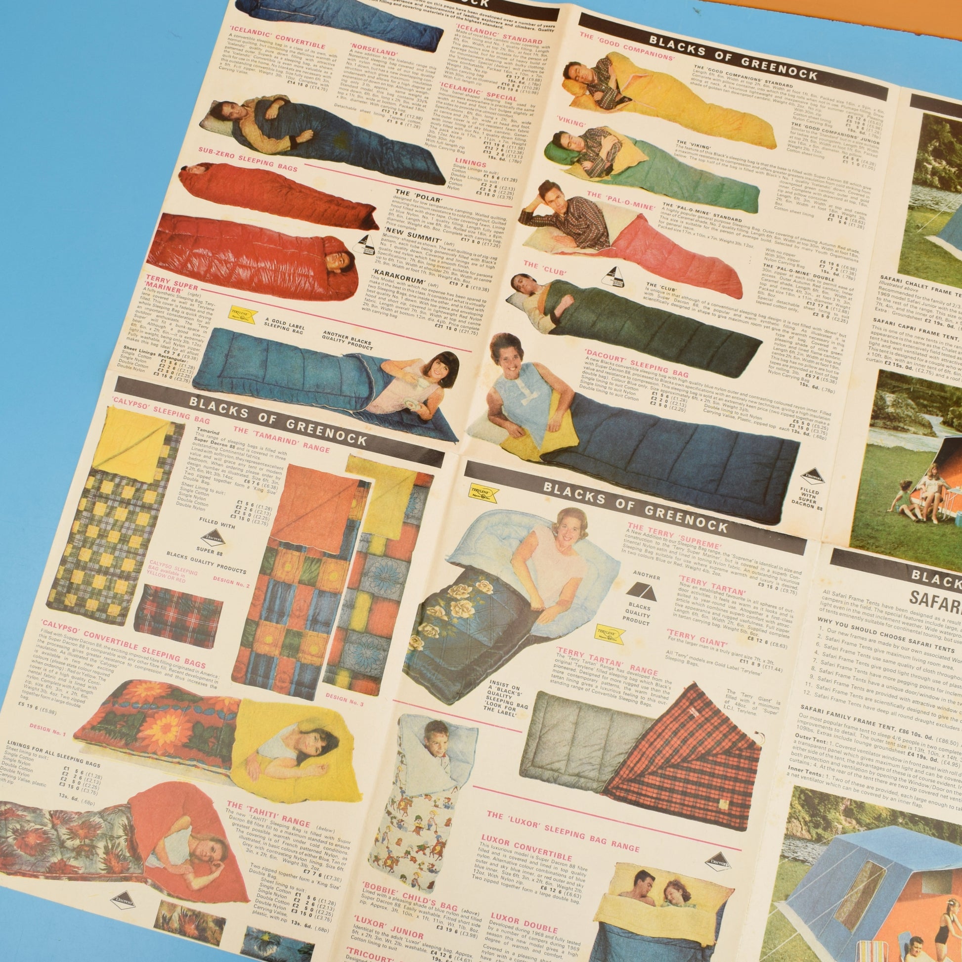 Vintage 1970s Camping/ Tent Brochures by Pineapple Retro