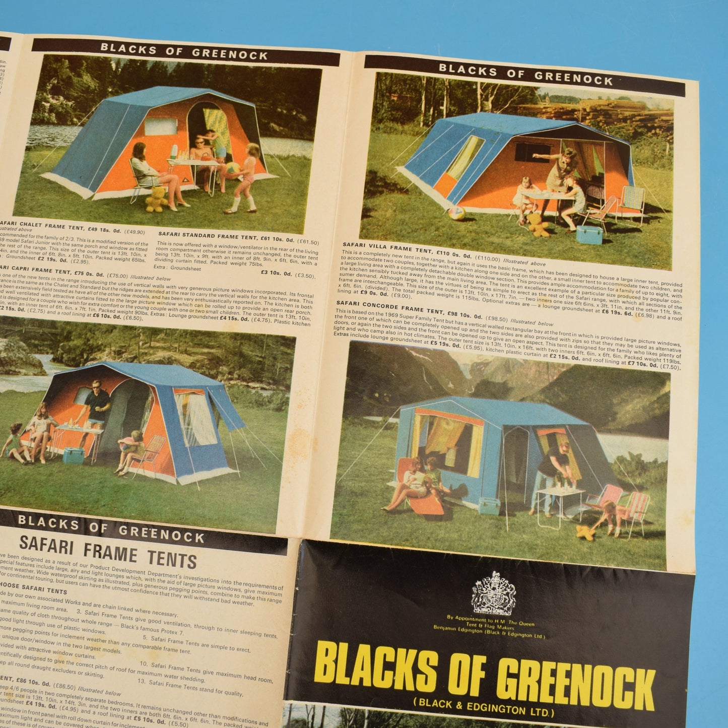Vintage 1970s Camping/ Tent Brochures by Pineapple Retro