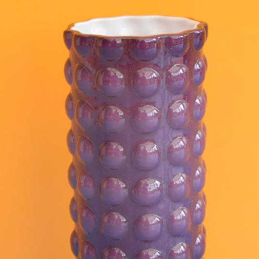 Vintage 1970s Cased Glass Vase - Purple Dalek - Japanese