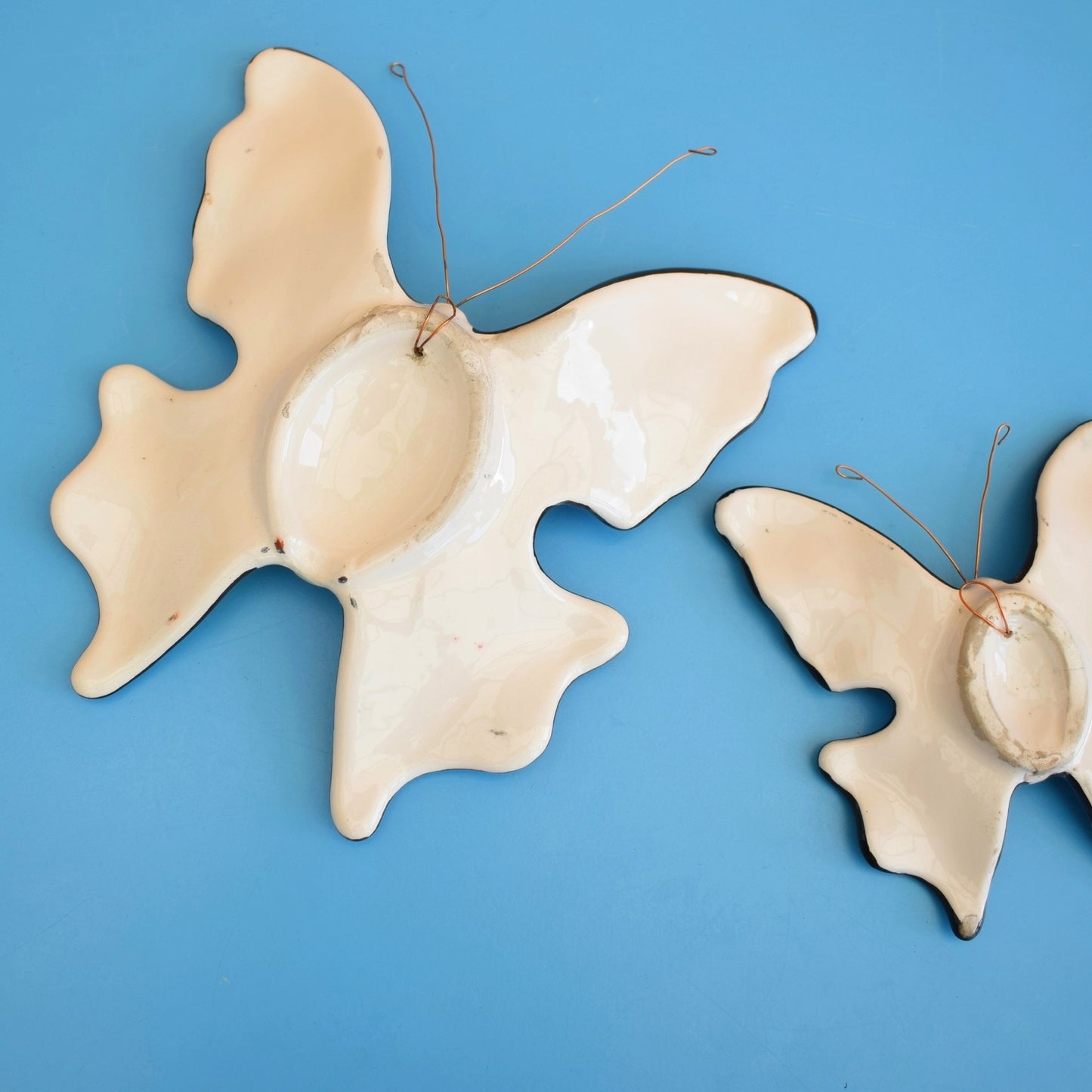 Vintage 1990s Ceramic Wall Butterflies - Portugal x2 by Pineapple Retro
