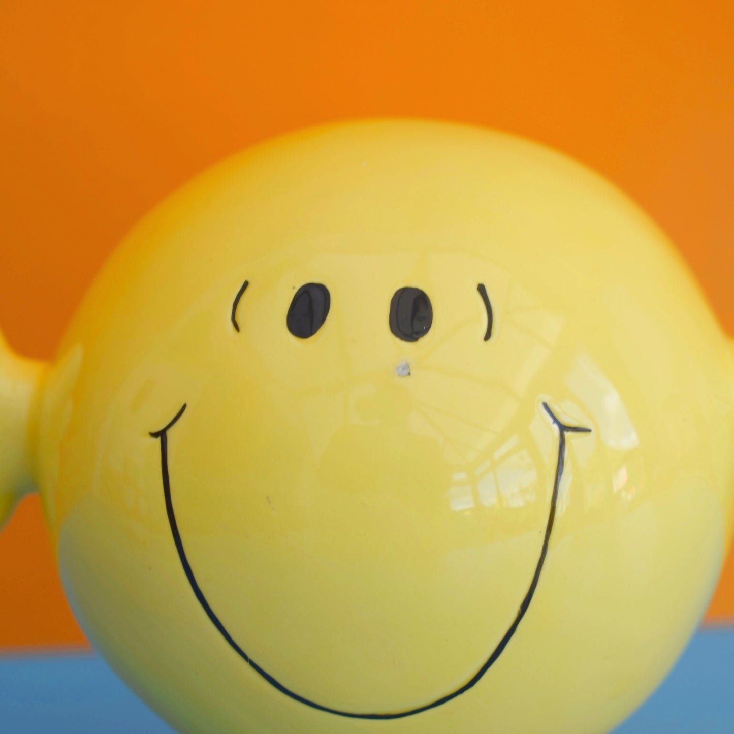 Vintage 1990s Mr Men Ceramic Money Box - Mr Happy