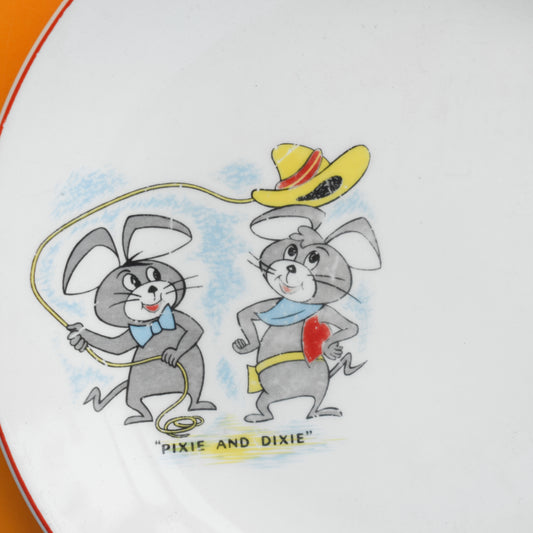 Vintage 1960s Ridgway Potteries Huckleberry Hound & Friends- Pixie & Dixie Plate by Vintage