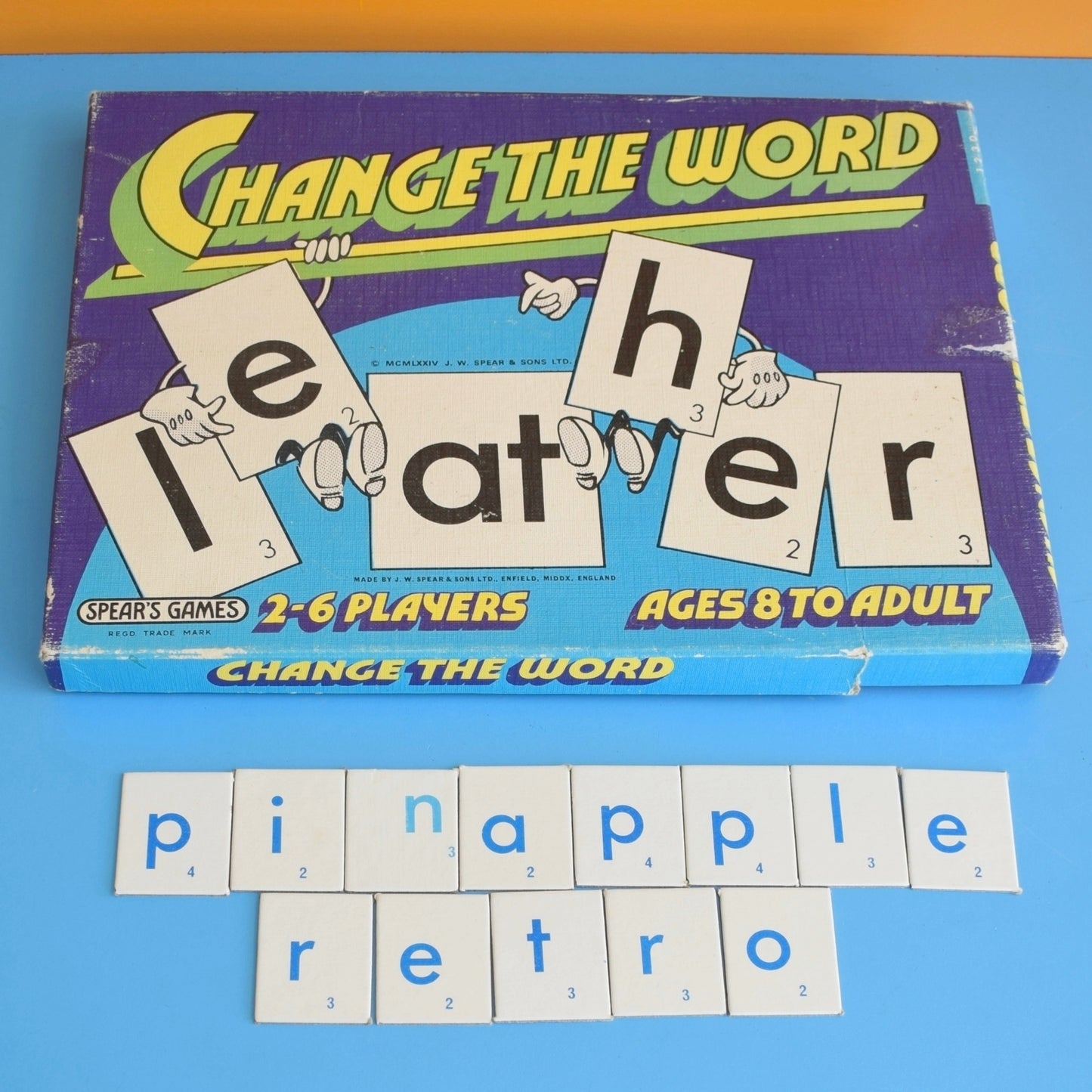 Vintage 1970s Card Game - Change The Word - Anagrams - Spears Games