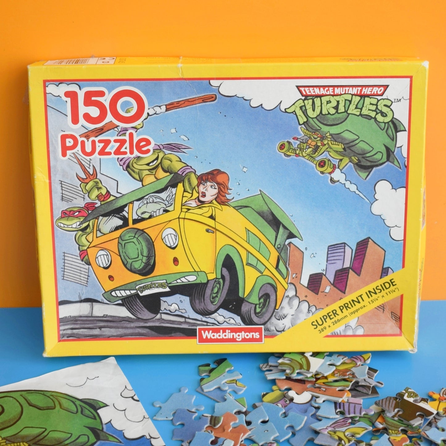 Vintage 1990s Teenage Mutant Turtles Jigsaw Puzzle / Poster