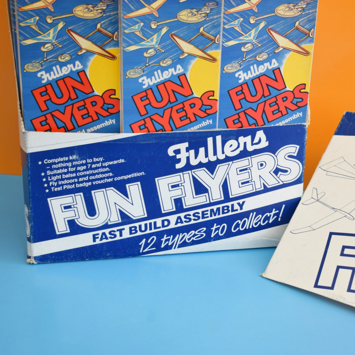 Vintage 1970s Model Aeroplane Kits - Unused - Fullers Fun Flyers by Pineapple Retro