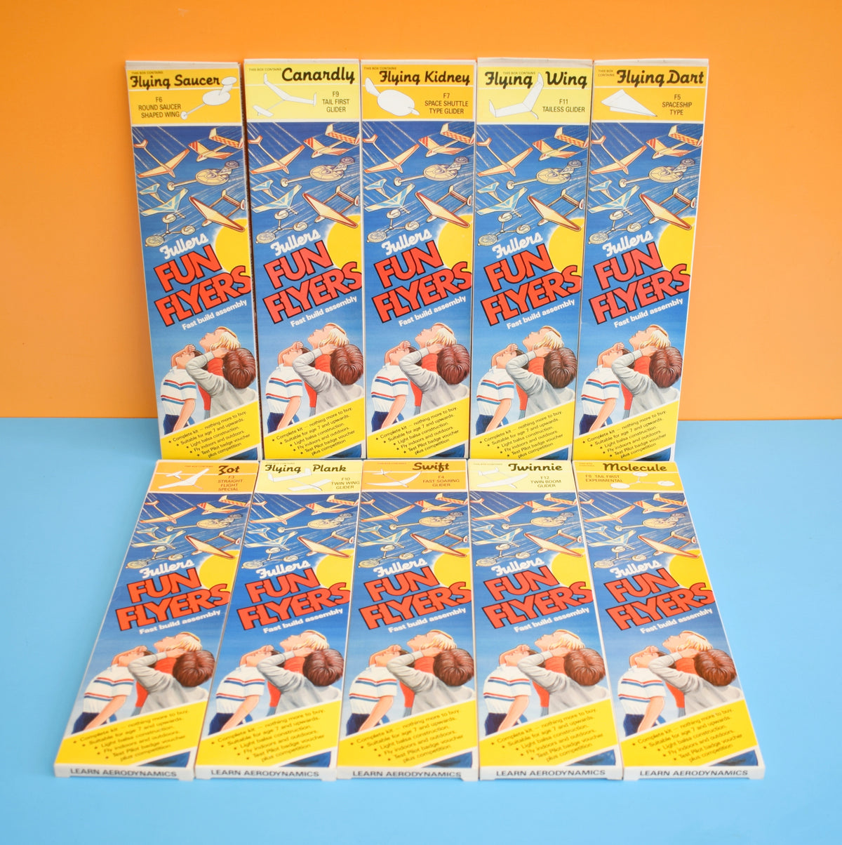 Vintage 1970s Model Aeroplane Kits - Unused - Fullers Fun Flyers by Pineapple Retro