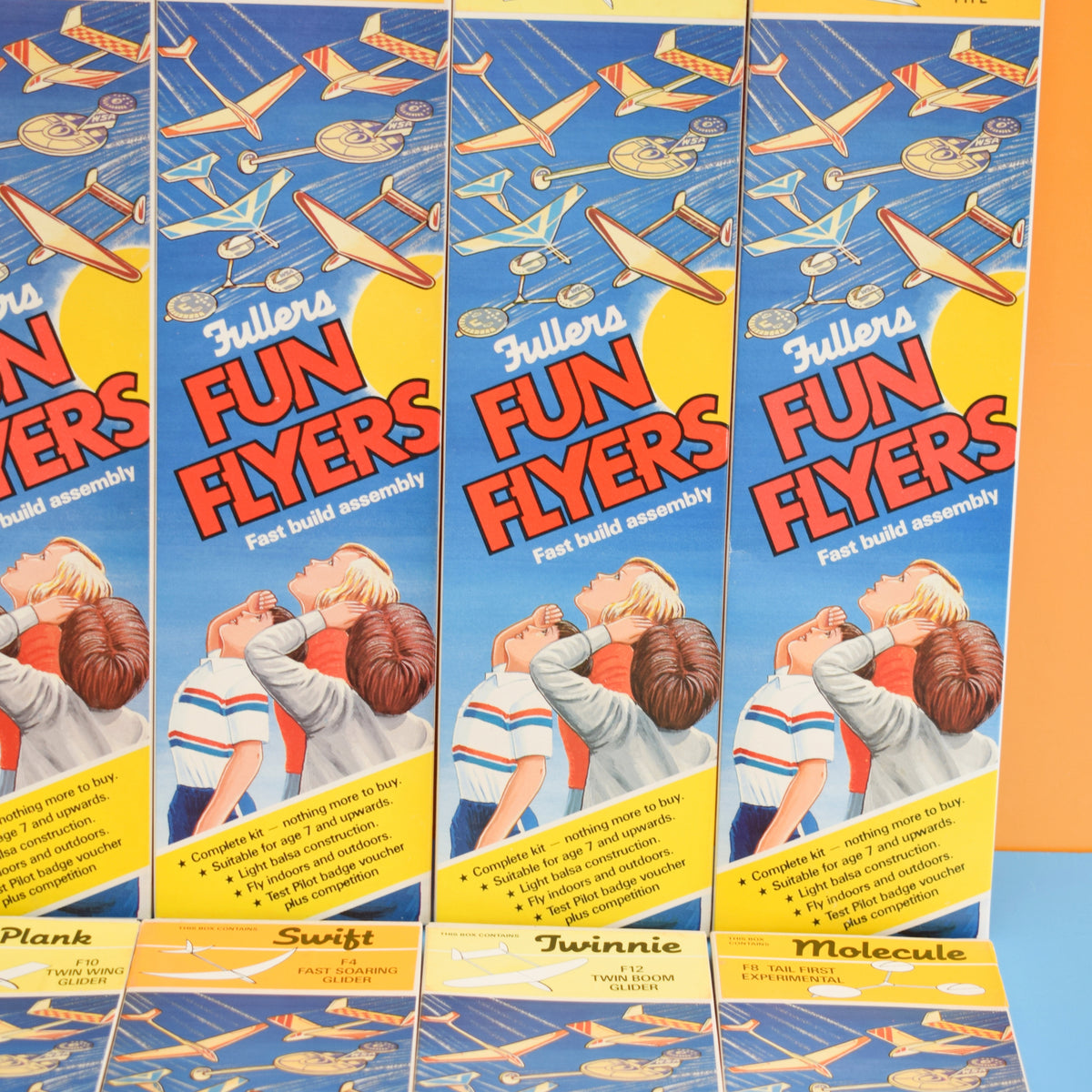 Vintage 1970s Model Aeroplane Kits - Unused - Fullers Fun Flyers by Pineapple Retro