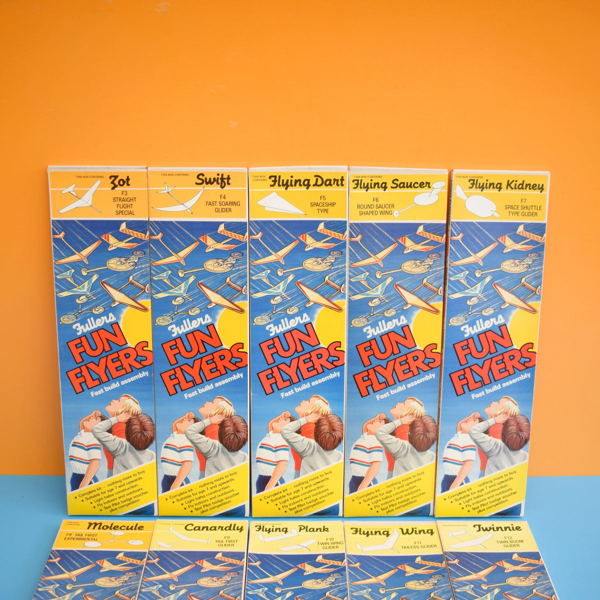 Vintage 1970s Model Aeroplane Kits - Unused - Fullers Fun Flyers by Pineapple Retro