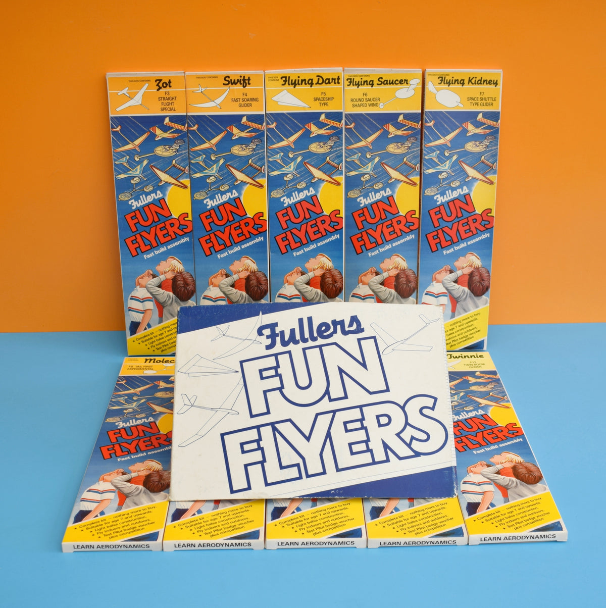Vintage 1970s Model Aeroplane Kits - Unused - Fullers Fun Flyers by Pineapple Retro