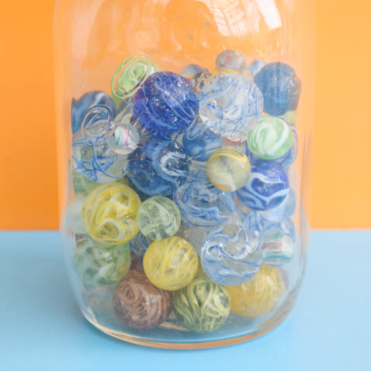Vintage 1960s Swirled Glass Marbles - Dutch - Veiligglas