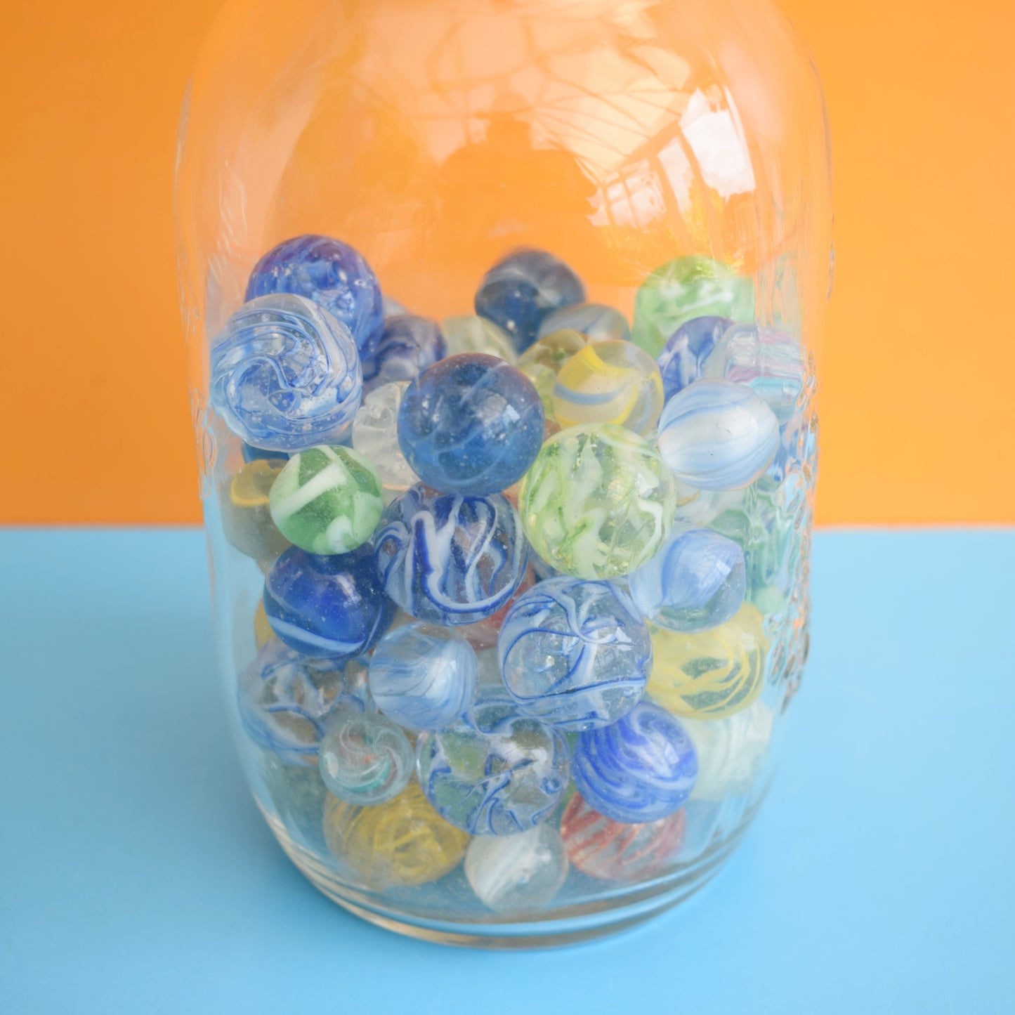 Vintage 1960s Swirled Glass Marbles - Dutch - Veiligglas