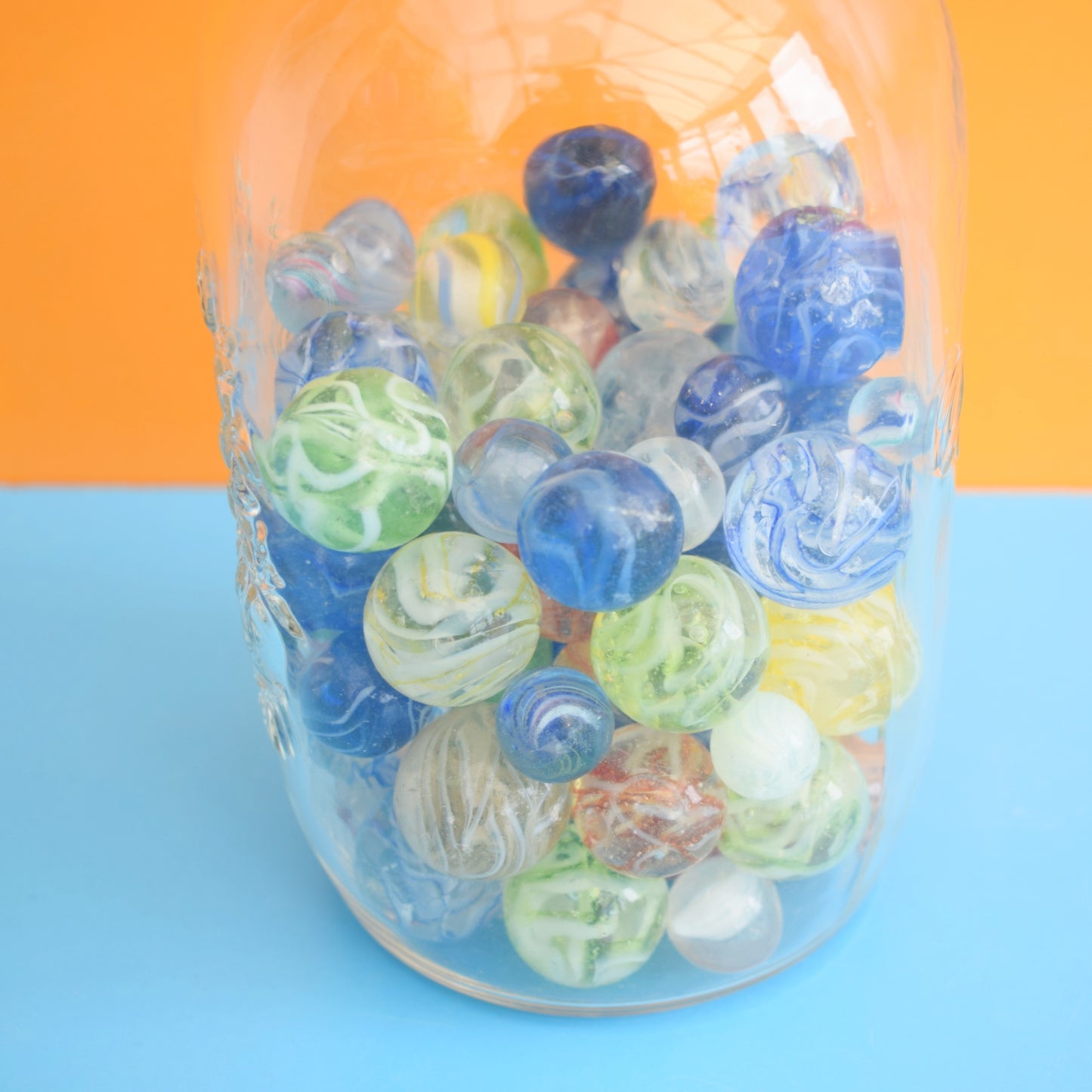 Vintage 1960s Swirled Glass Marbles - Dutch - Veiligglas