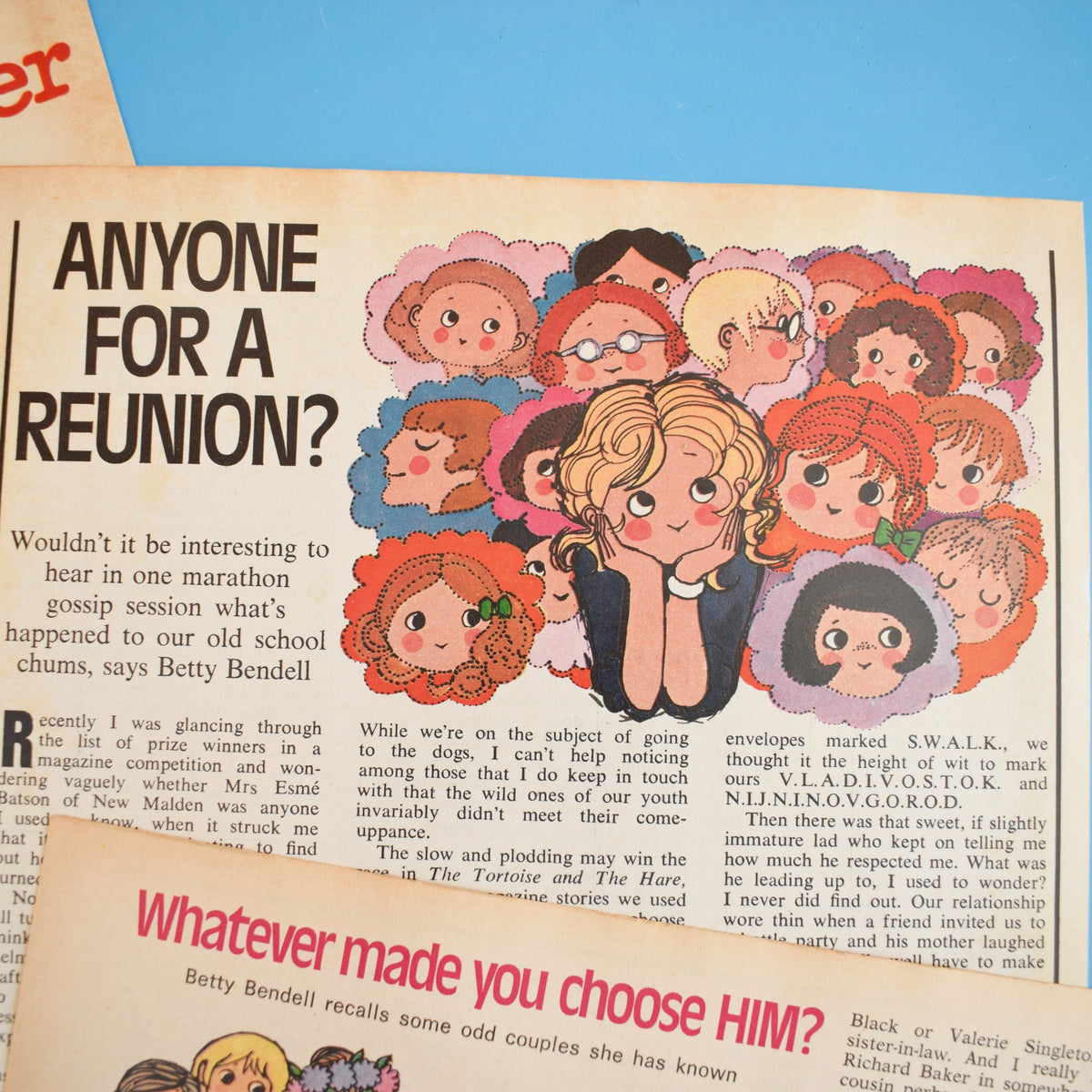 Vintage 1970s Magazine Articles - Belinda Lyon Illustration Pages by Pineapple Retro
