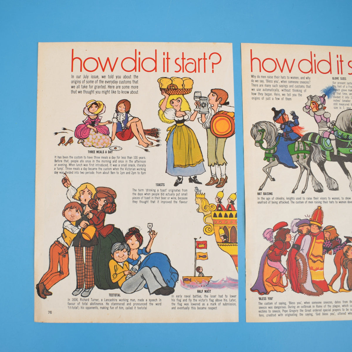 Vintage 1970s Magazine Articles - Belinda Lyon Illustration Pages by Pineapple Retro