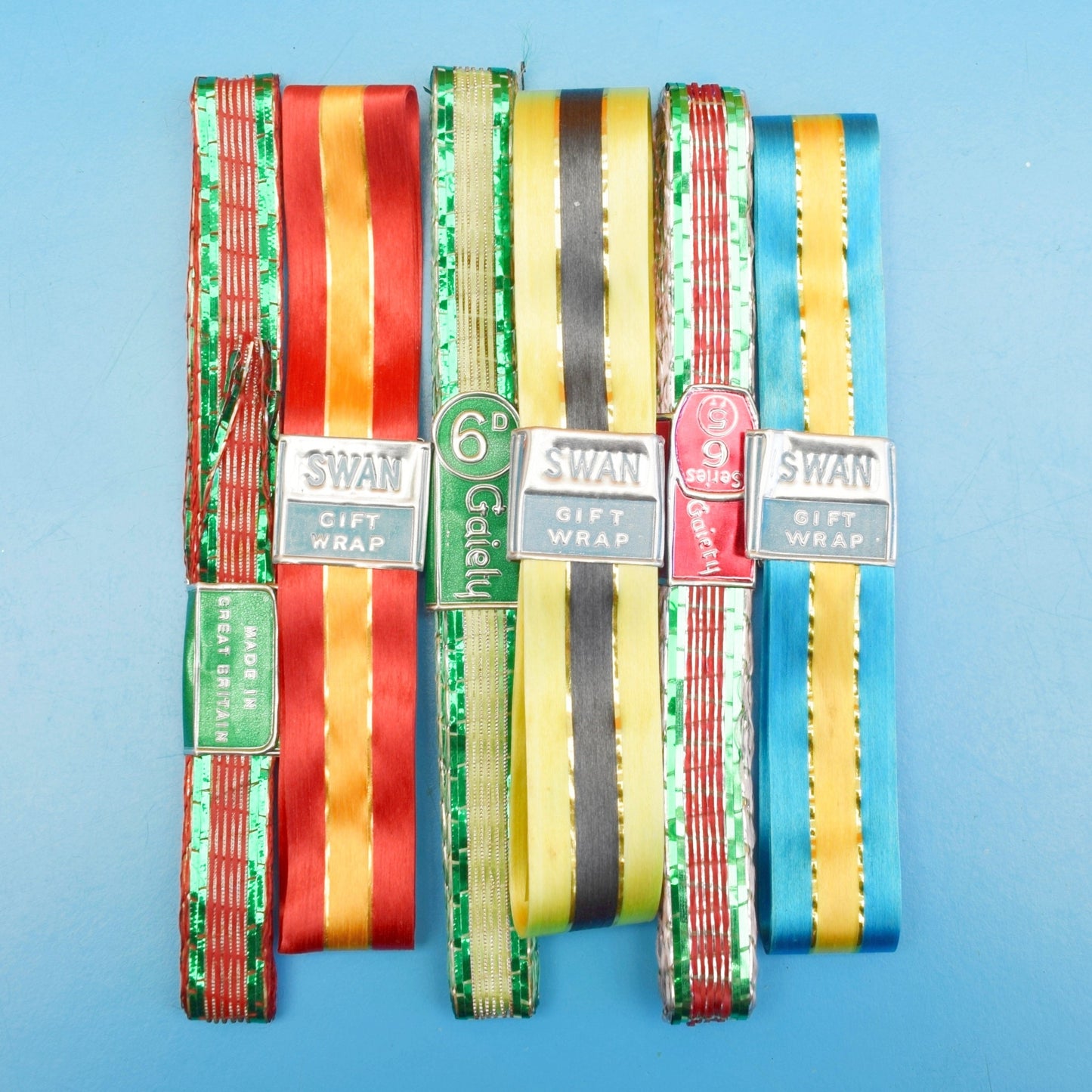 Vintage 1960s/ 70s Unused Ribbon - Christmas Parcel Wrapping