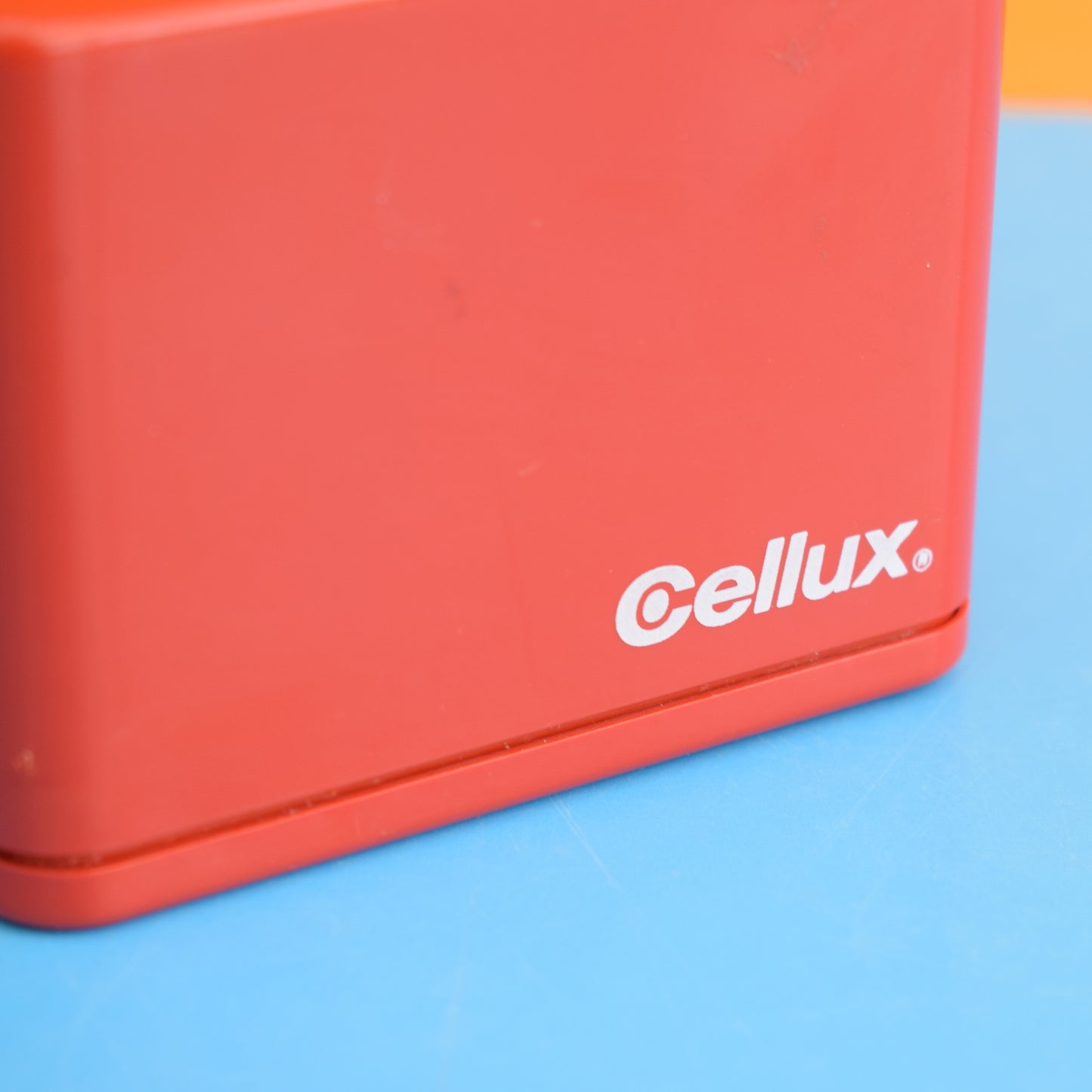 Vintage 1970s Cellux Italian Desk Tidy - Red Plastic