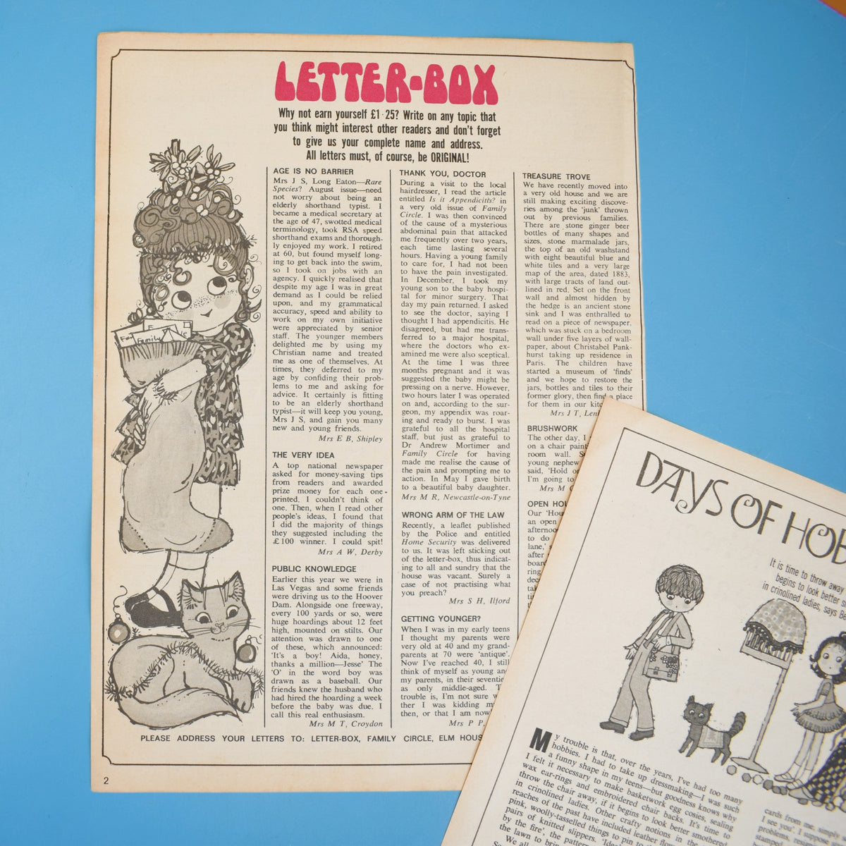 Vintage 1970s Magazine Articles - Belinda Lyon Illustration Pages by Pineapple Retro