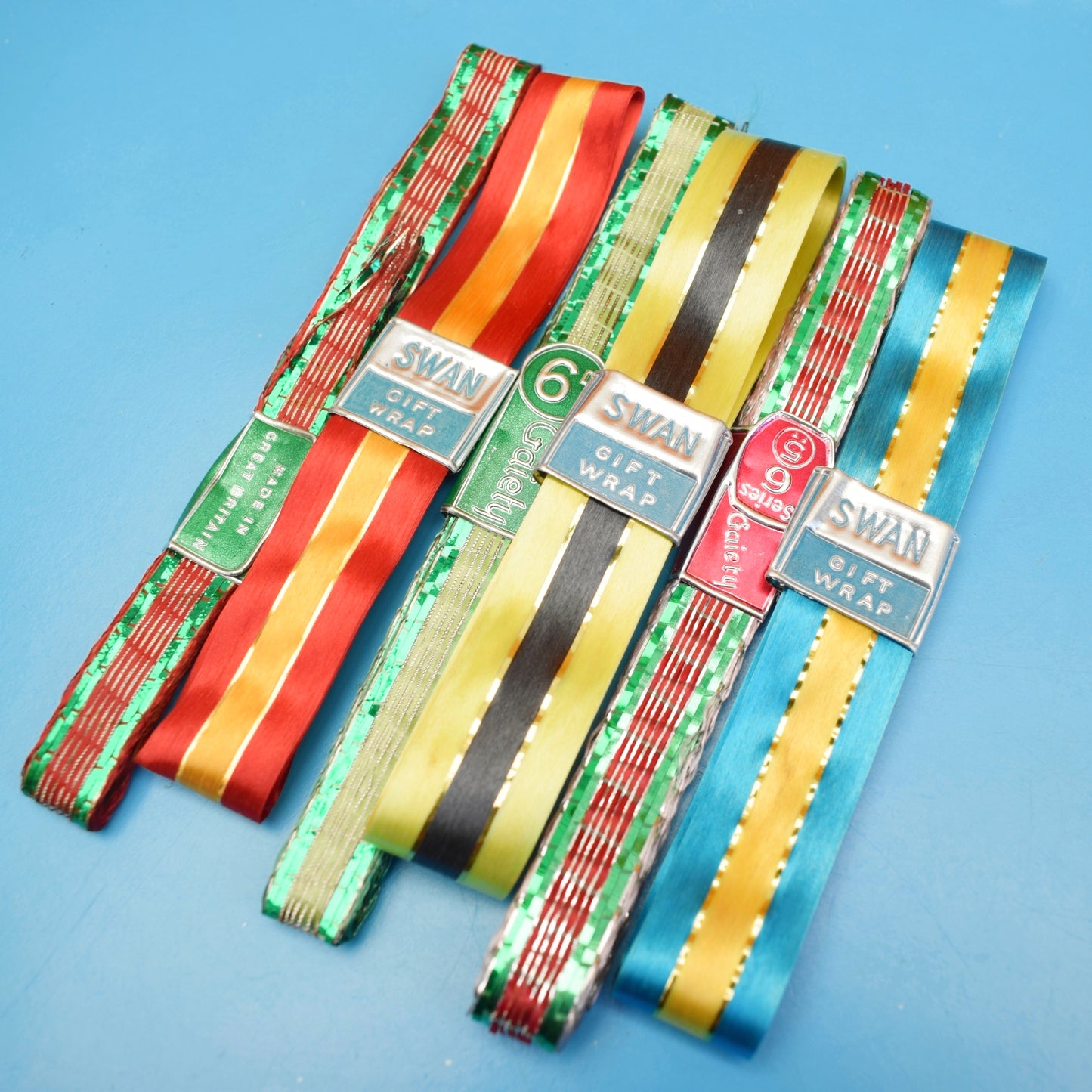 Vintage 1960s/ 70s Unused Ribbon - Christmas Parcel Wrapping
