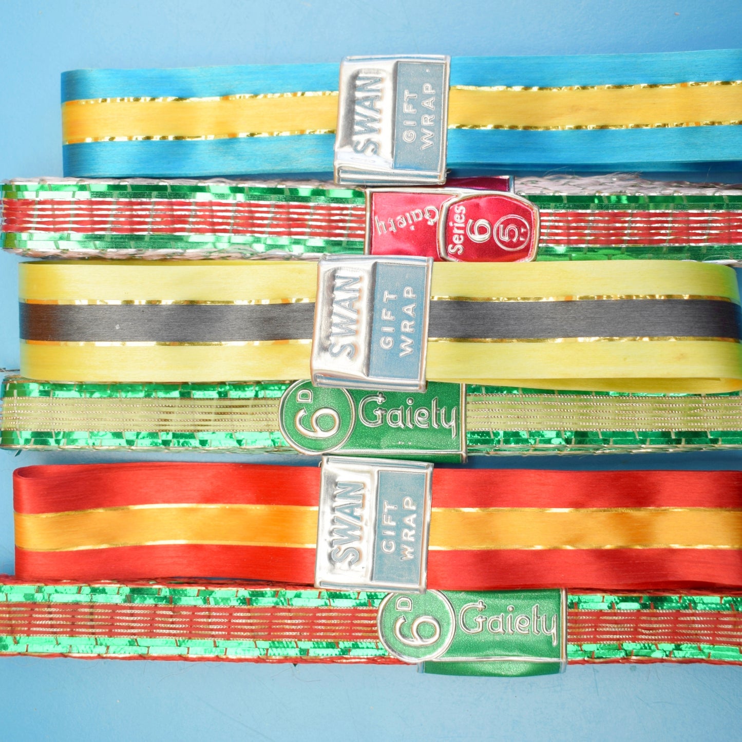 Vintage 1960s/ 70s Unused Ribbon - Christmas Parcel Wrapping