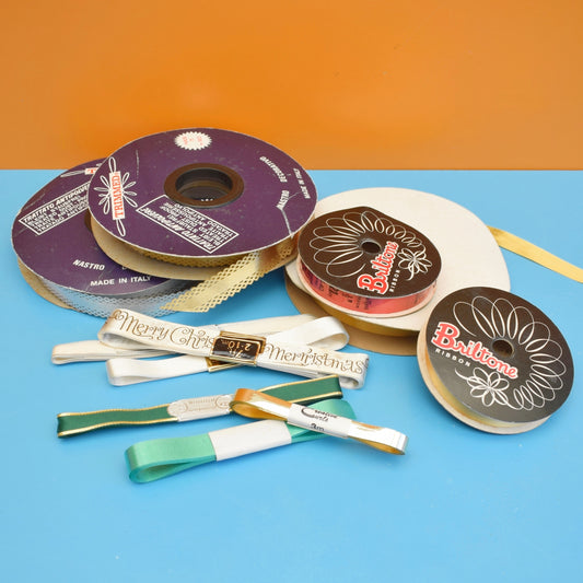 Vintage 1960s/ 70s Unused Ribbon - Christmas Parcel Wrapping