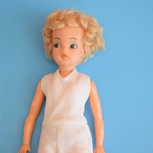 Vintage 1960s Sindy Doll CLONE- Blonde Curly Hair - Hong Kong
