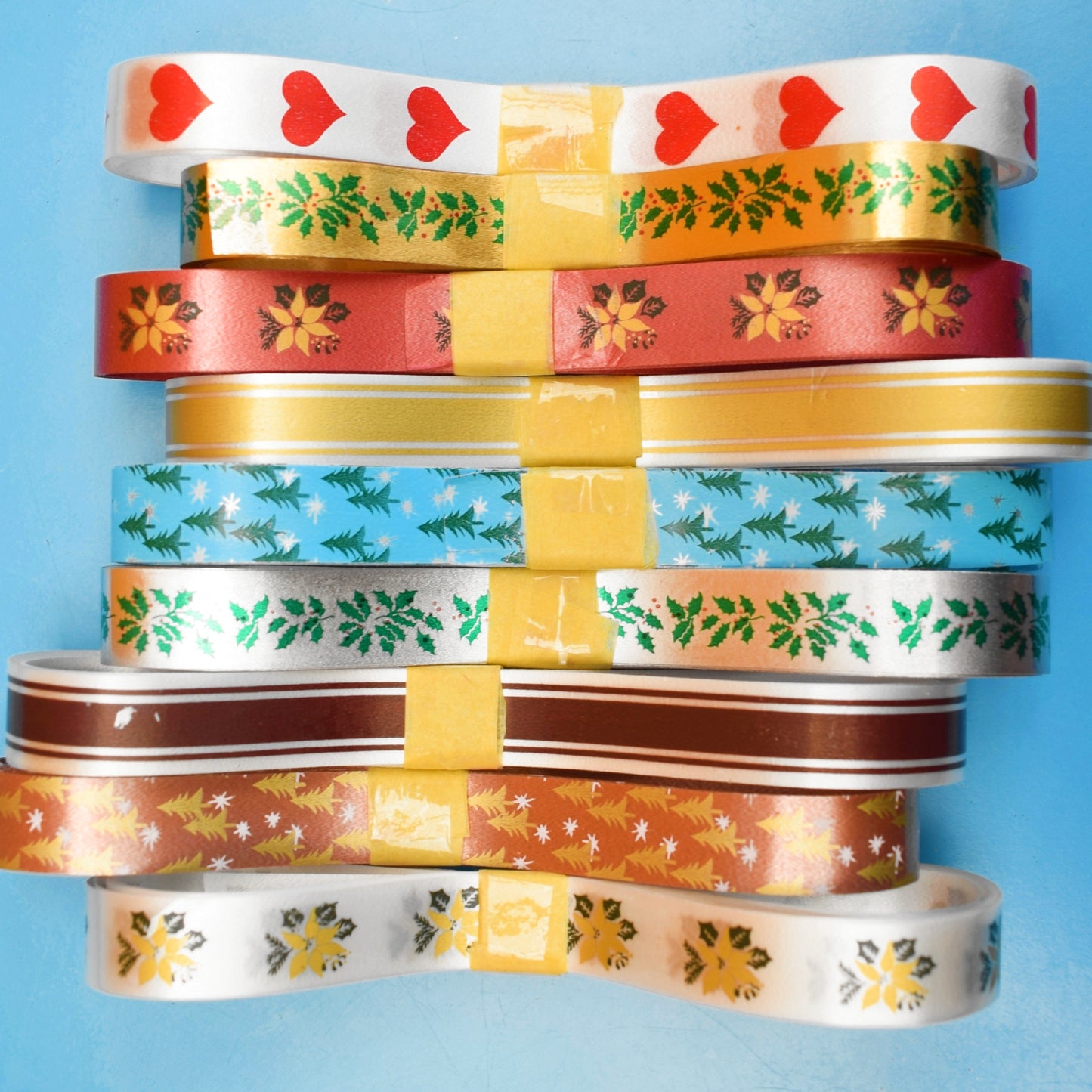 Vintage 1960s/ 70s Unused Ribbon - Christmas Parcel Wrapping