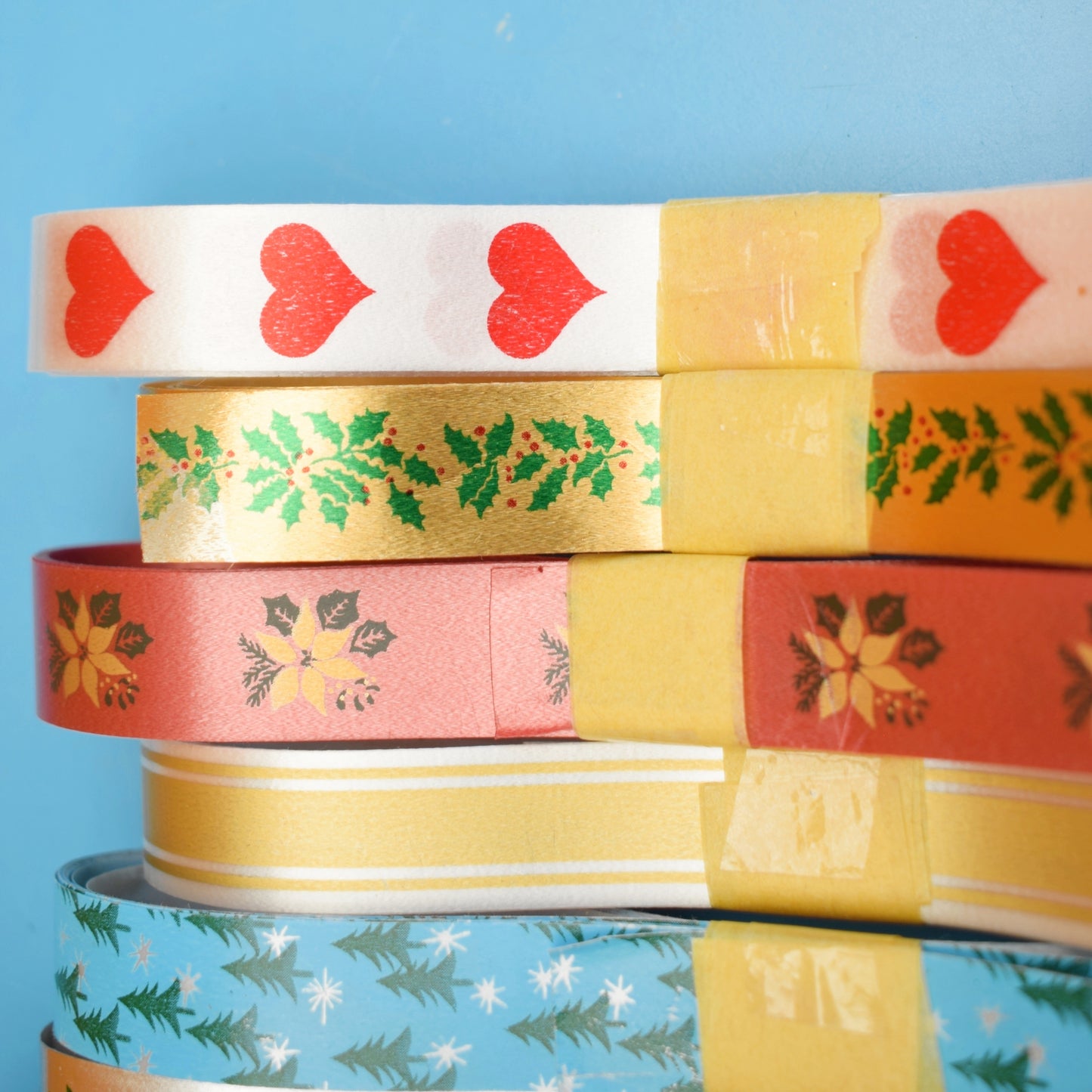 Vintage 1960s/ 70s Unused Ribbon - Christmas Parcel Wrapping