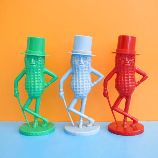 Vintage 1970s Planters Mr Peanut Money Banks