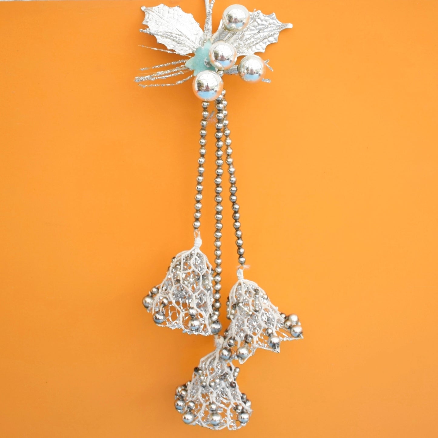 Vintage 1960s Mercury Glass Beads/ Bells - Christmas Kitsch