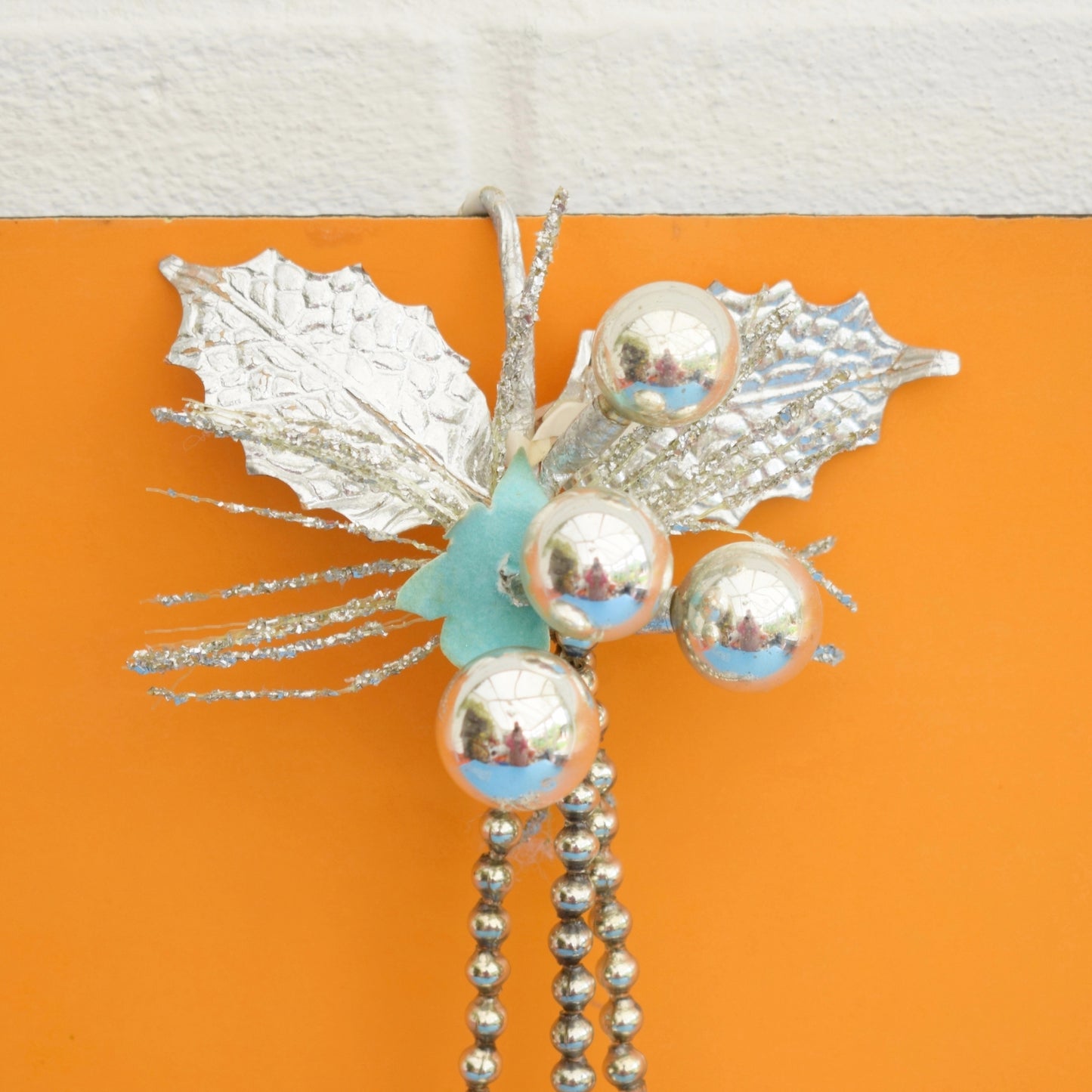 Vintage 1960s Mercury Glass Beads/ Bells - Christmas Kitsch