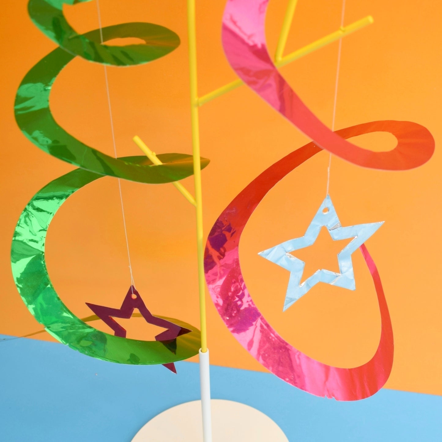 Vintage 1960s Foil Spiral Hanging Decorations - Christmas by Pineapple Retro