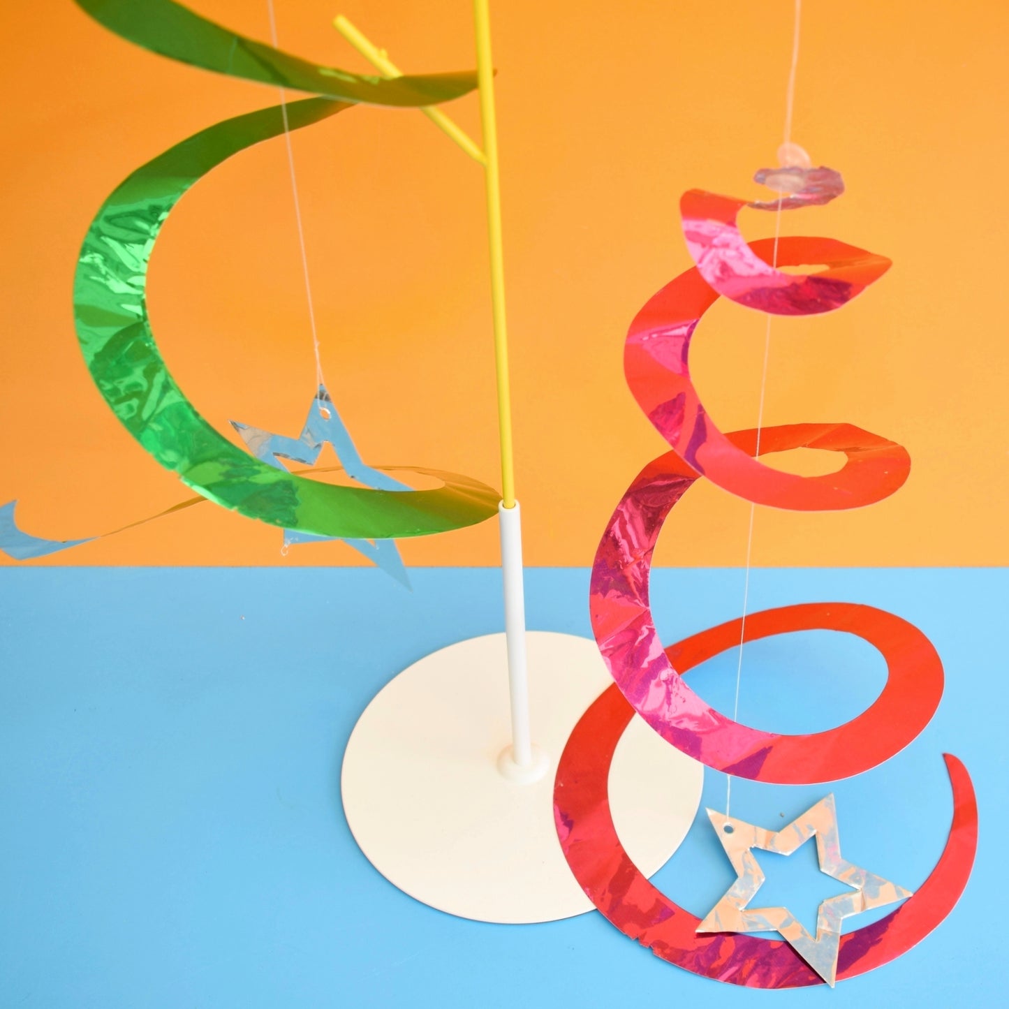 Vintage 1960s Foil Spiral Hanging Decorations - Christmas by Pineapple Retro