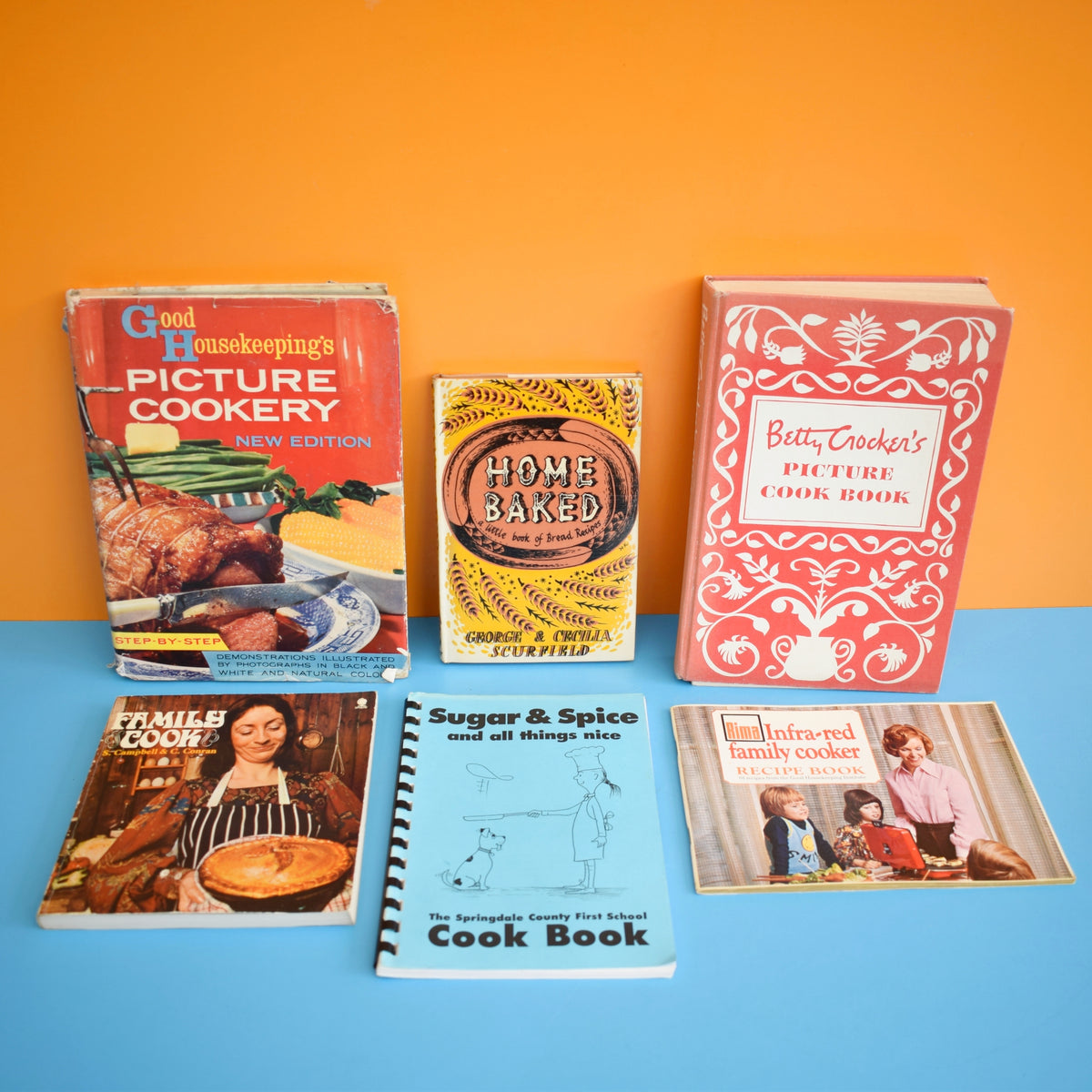 Vintage 1950s Cookery / Recipe Books - Home Baked, Elizabeth Craig's , How To Cook by Pineapple Retro