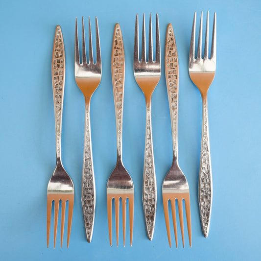 Vintage 1960s Viners Mosaic Cutlery - Forks