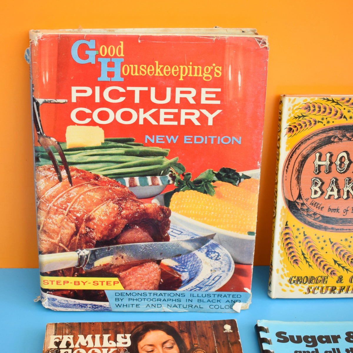 Vintage 1950s Cookery / Recipe Books - Home Baked, Elizabeth Craig's , How To Cook by Pineapple Retro