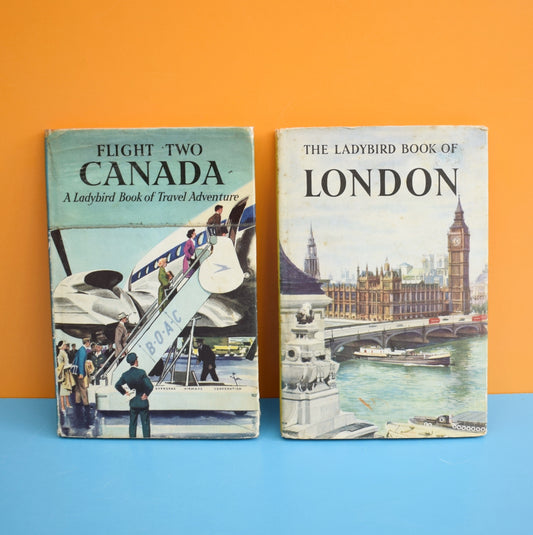 Vintage 1960s Ladybird Books - Flight Series - Canada / Book of London by Pineapple Retro