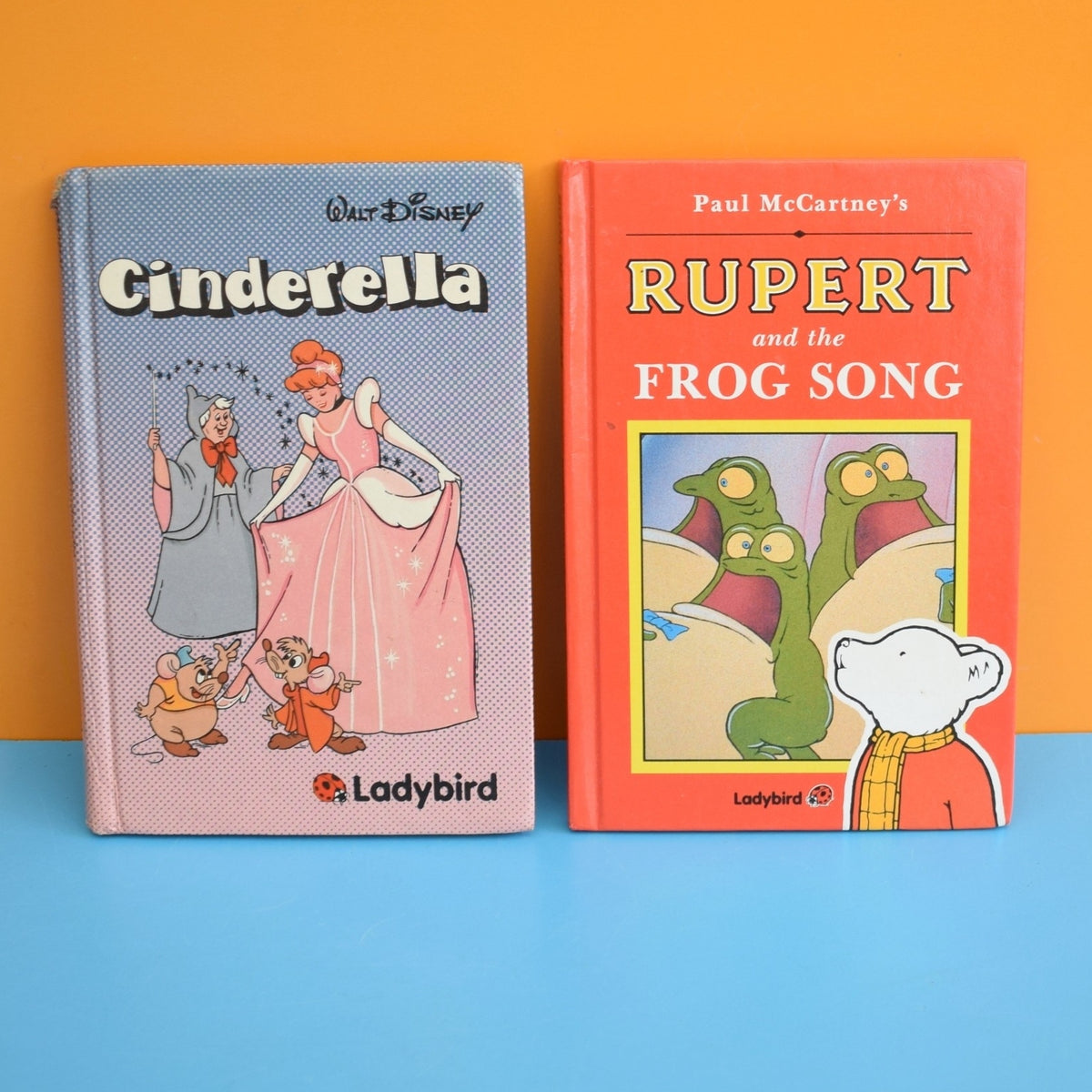Vintage 1980s Ladybird Books - Cinderella / Rupert & The Frog Song by Pineapple Retro