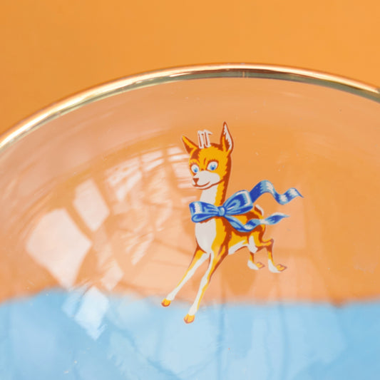 Vintage 1960s Babycham Glass Pair