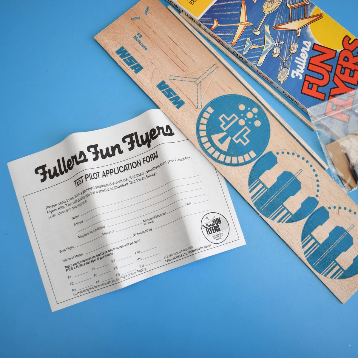 Vintage 1970s Model Aeroplane Kits - Unused - Fullers Fun Flyers by Pineapple Retro