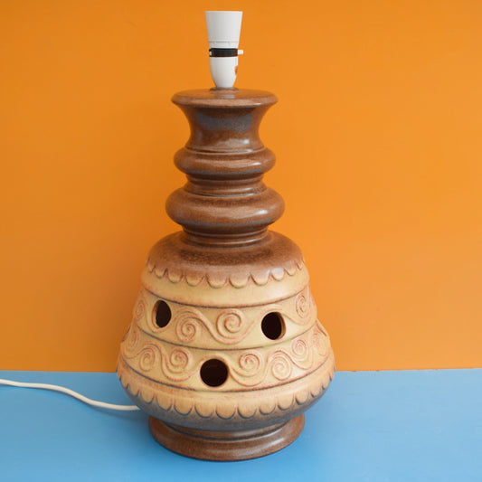 Vintage 1970s West German Floor Lamp - Brown .