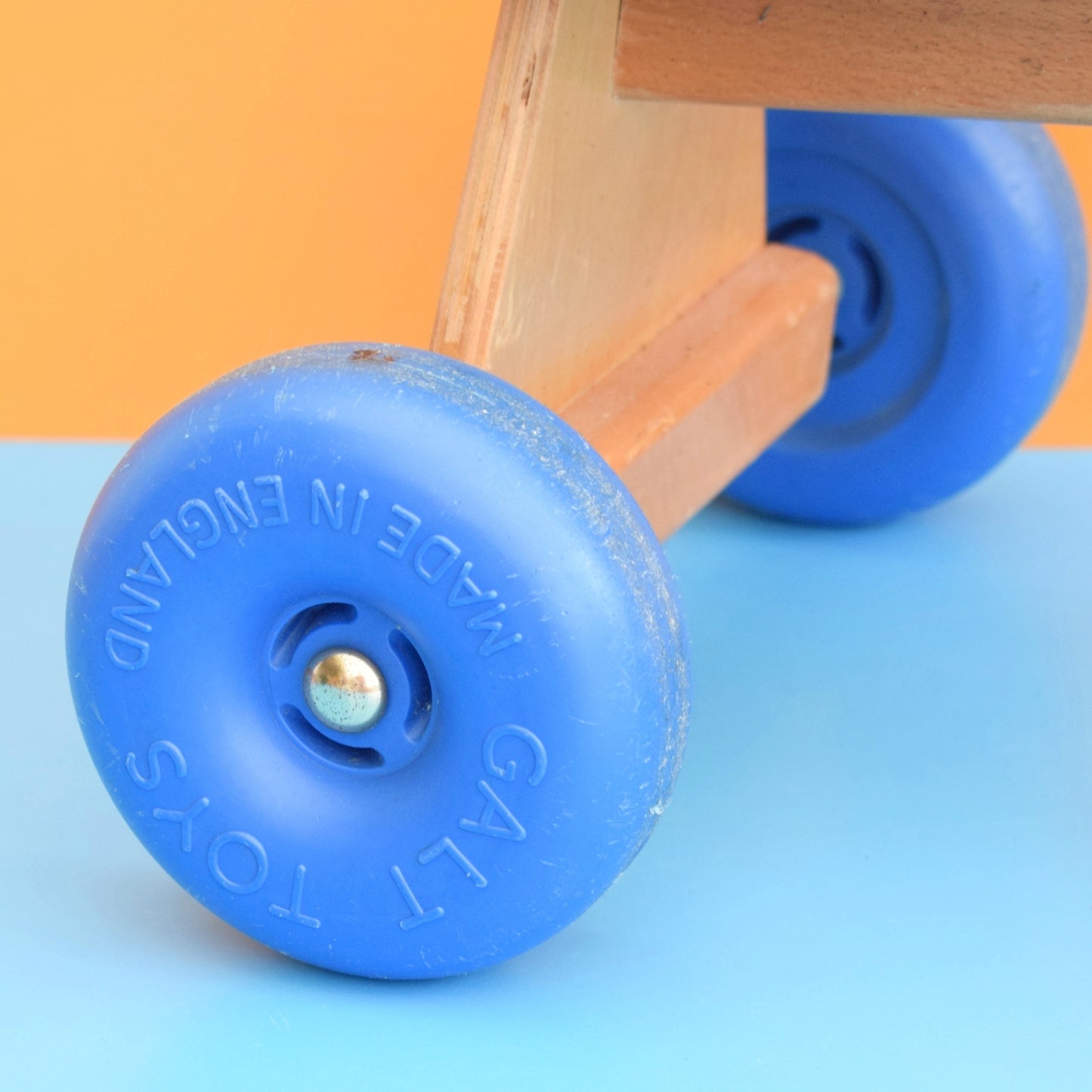 Vintage 1980s Galt Wooden Trike / Bike - Blue & Red