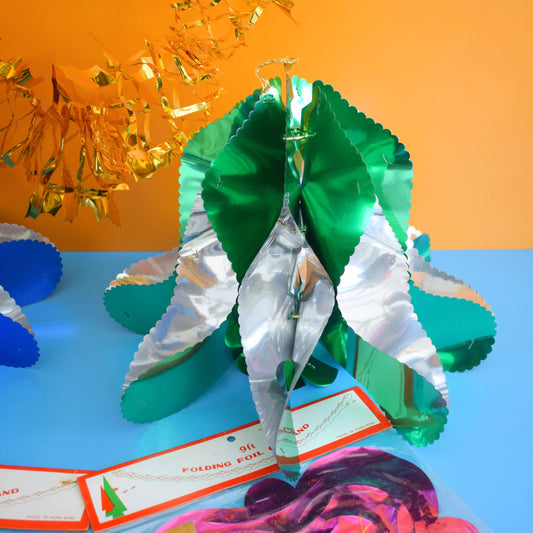 Vintage 1960s Kitsch Foil Decorations /Garlands - Mixed Lot by Pineapple Retro