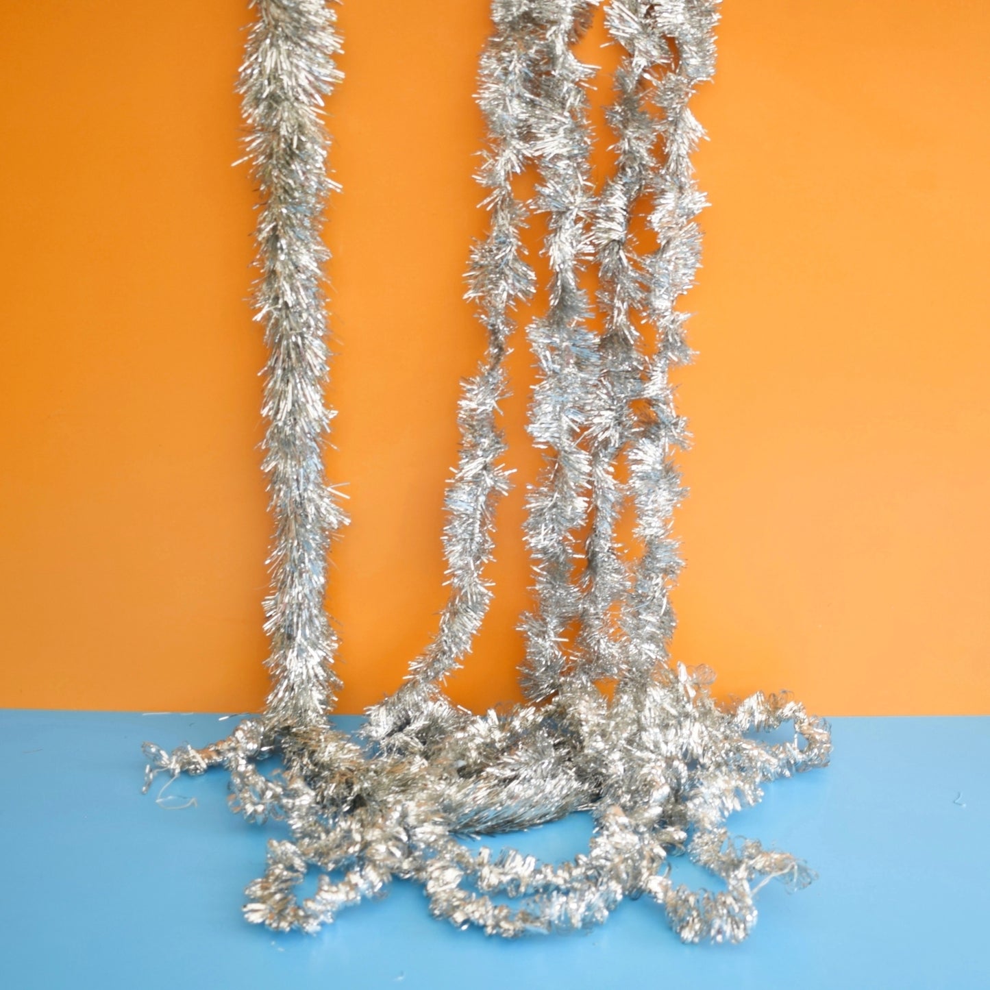 Vintage 1960s Tinsel Garland Decoration - Mixed Groups / Silver