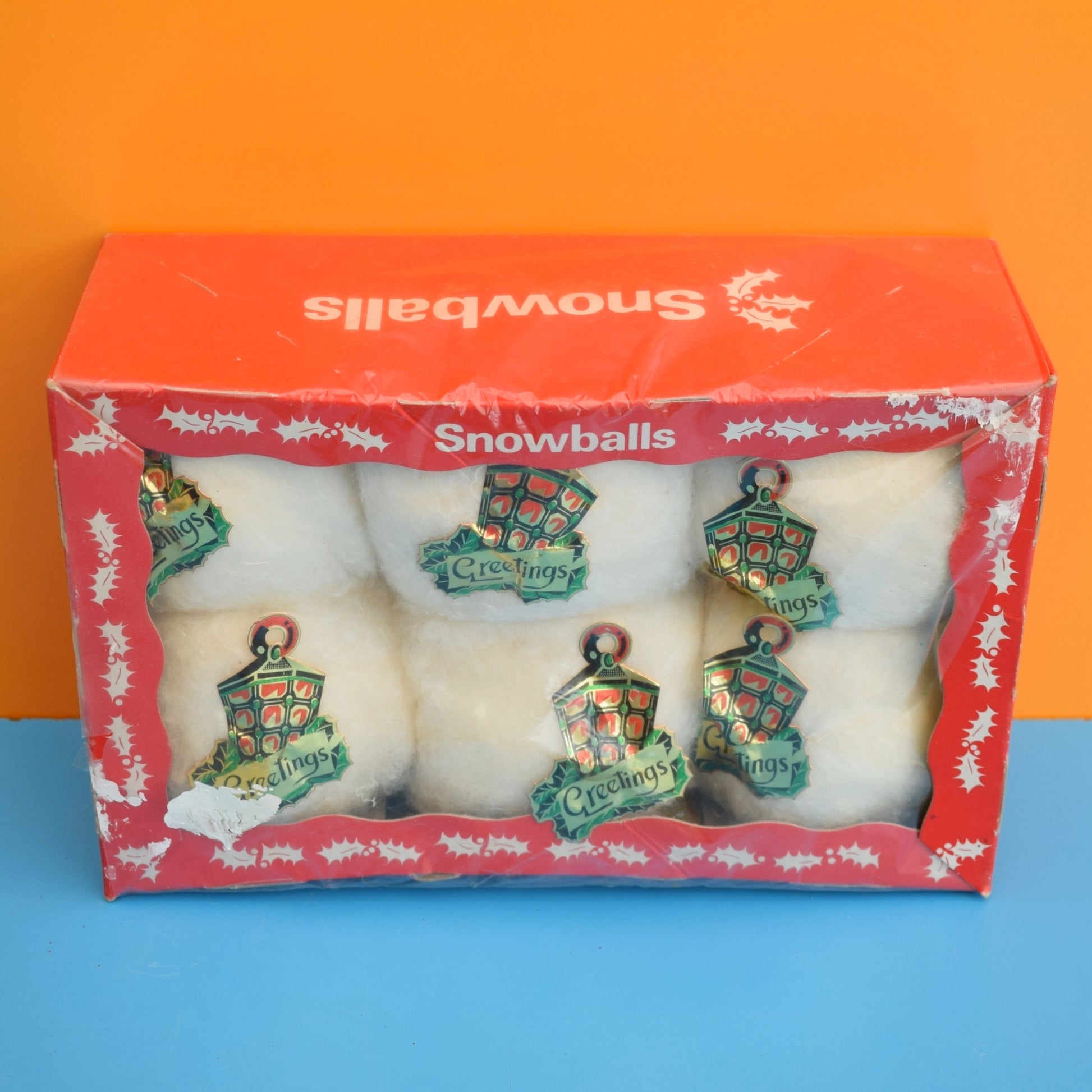 Vintage 1970s Christmas 'Snowballs'- Cracker Alternatives / Nativity Set by Pineapple Retro