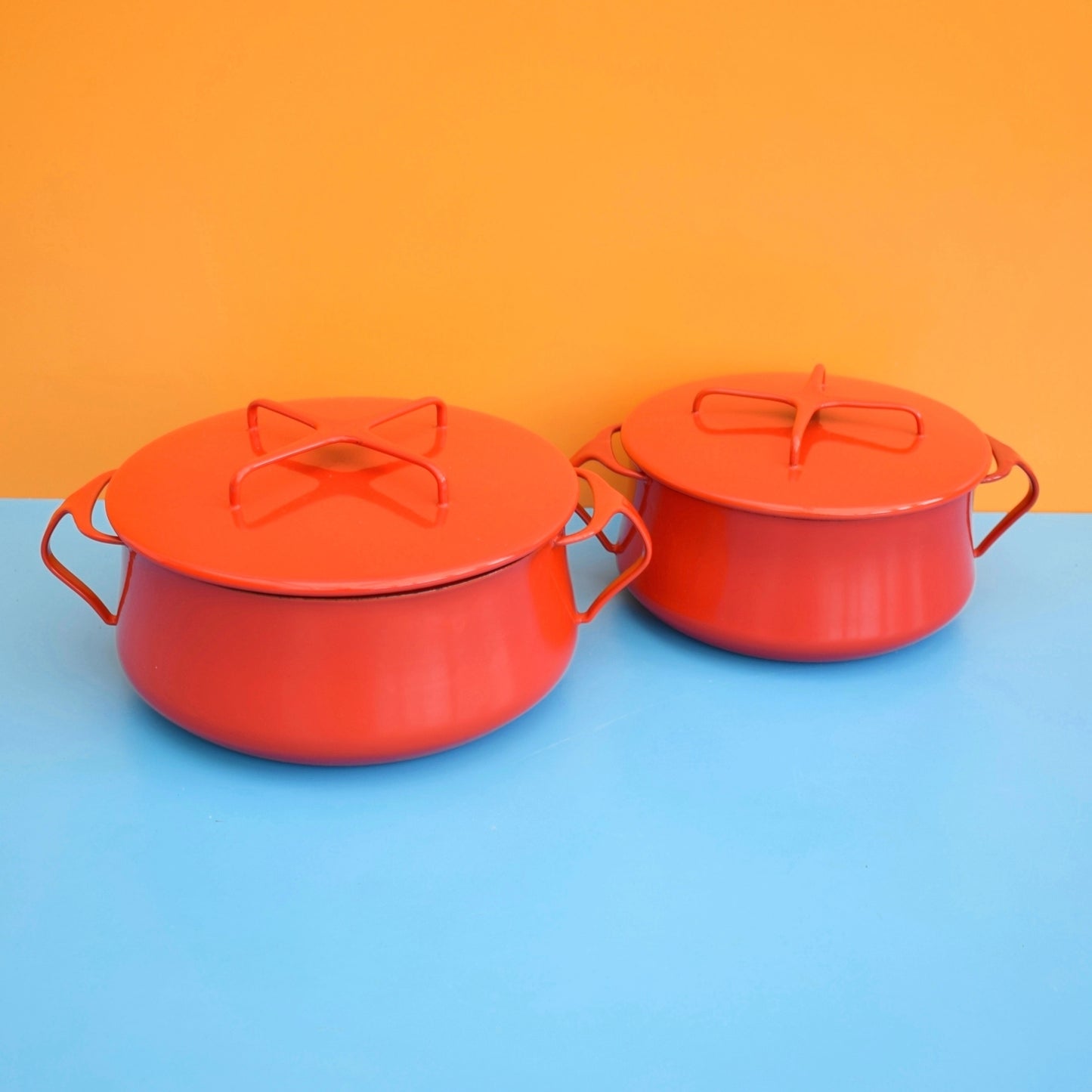 Vintage 1960s Enamel Dansk Kobenstyle Casserole - Quistgaard Design - Red