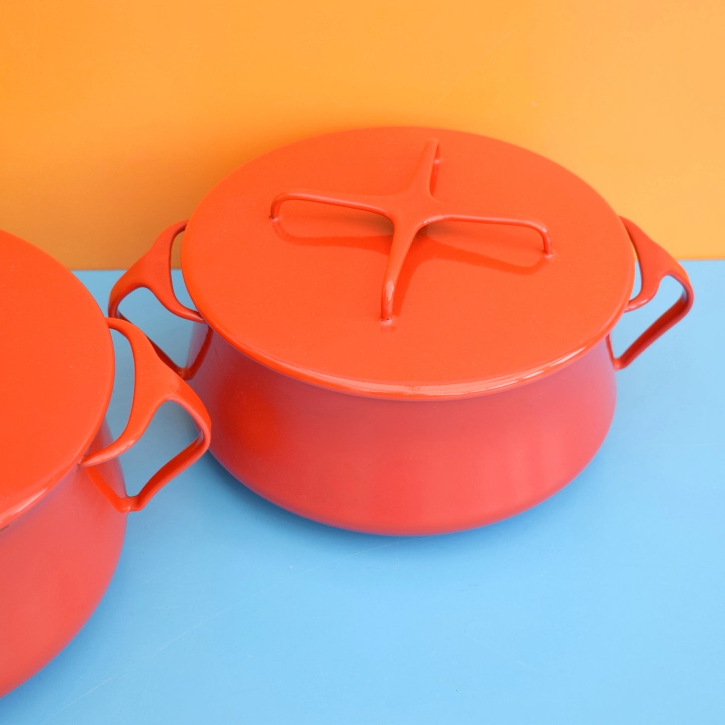 Vintage 1960s Enamel Dansk Kobenstyle Casserole - Quistgaard Design - Red